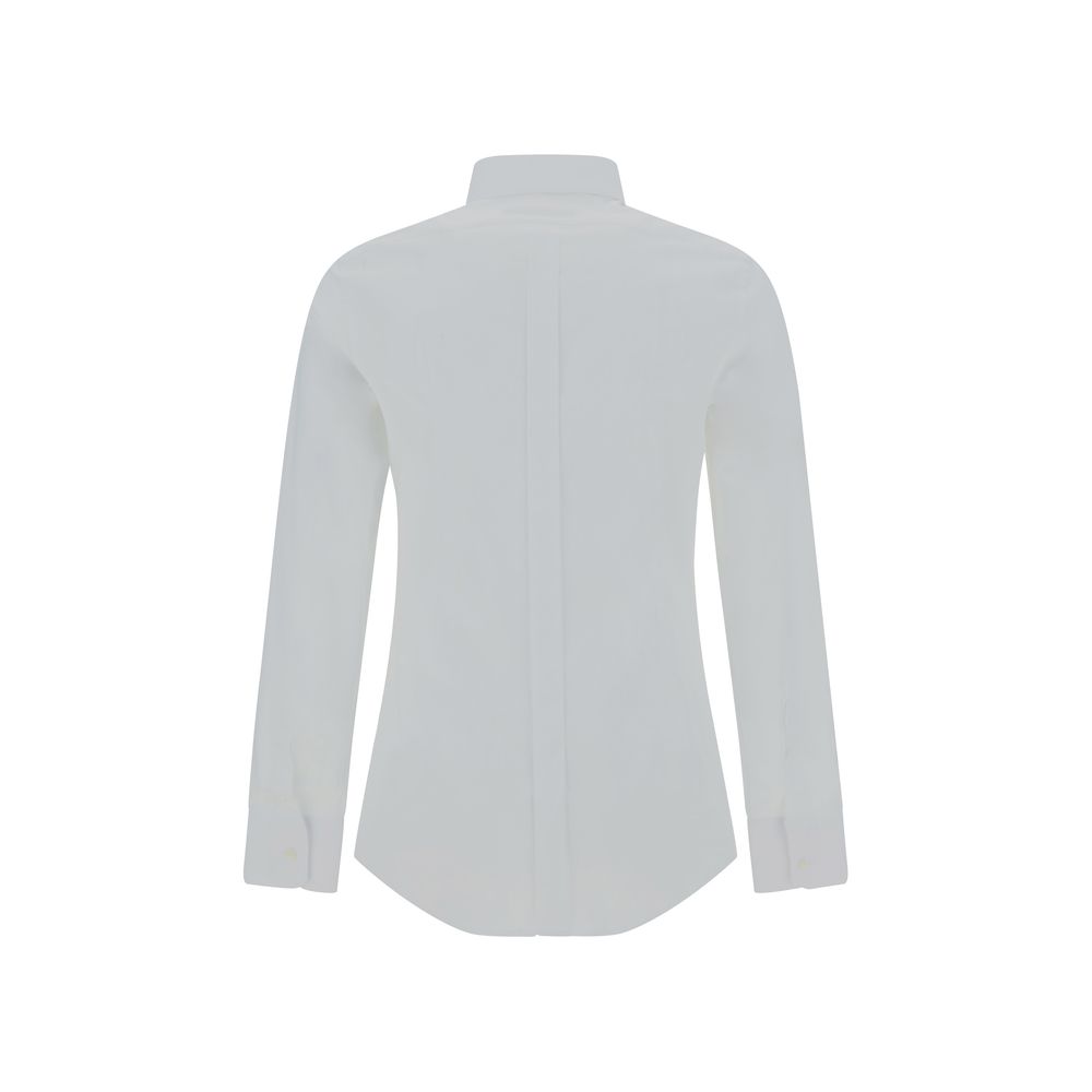 White Elastane Dress Shirt