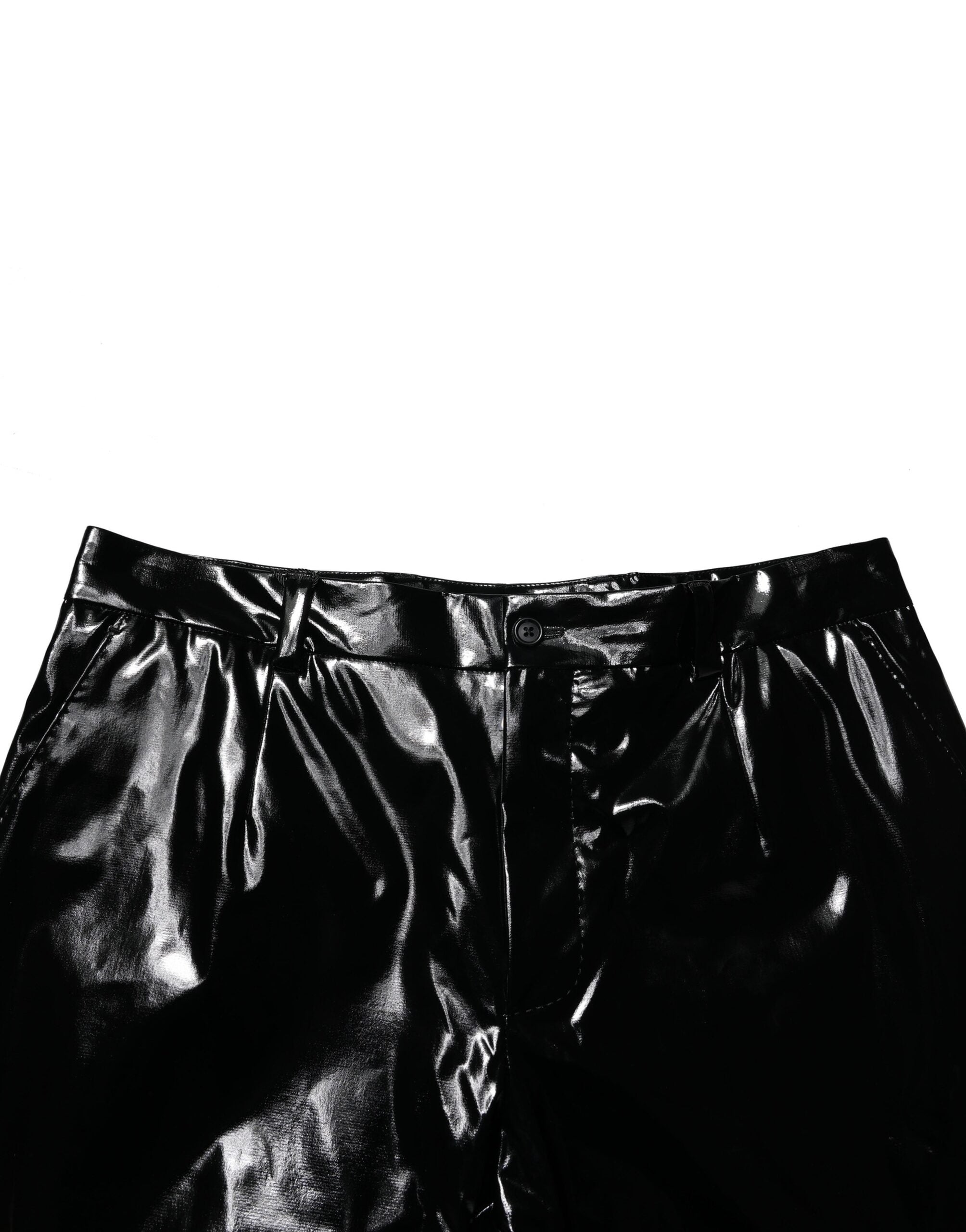 Black Nylon Straight Men Pants