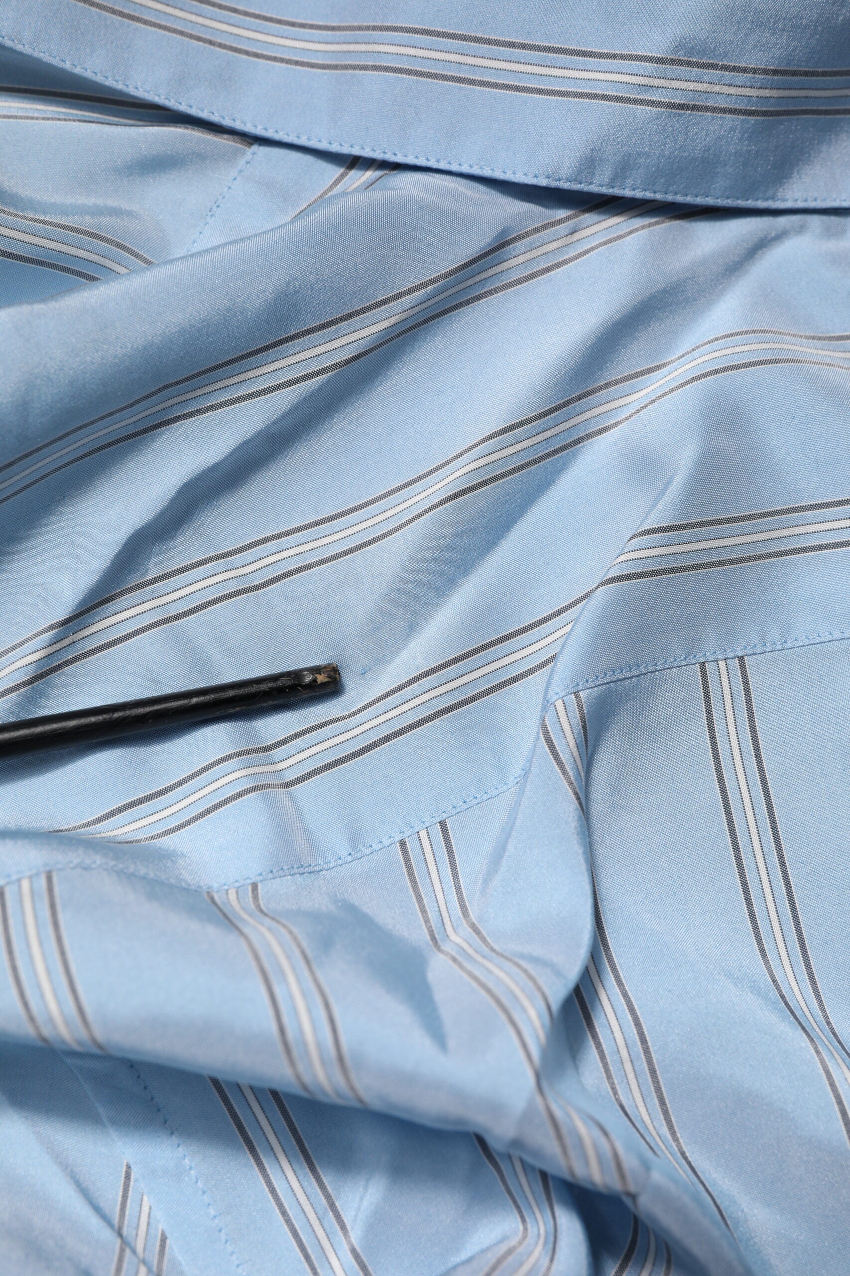 Light Blue MARTINI Striped Formal Dress Shirt