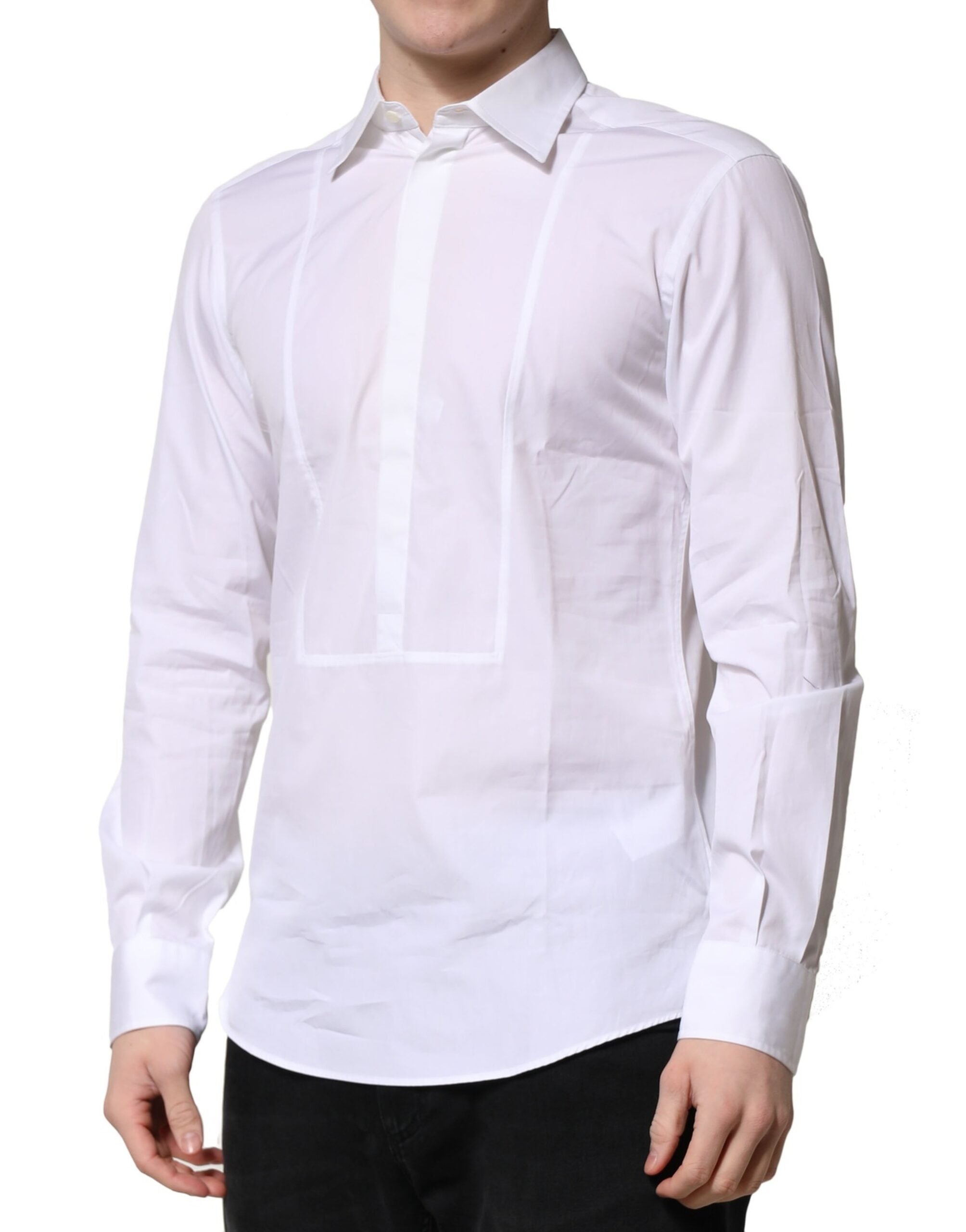 White Poplin Cotton Formal Men Dress Shirt