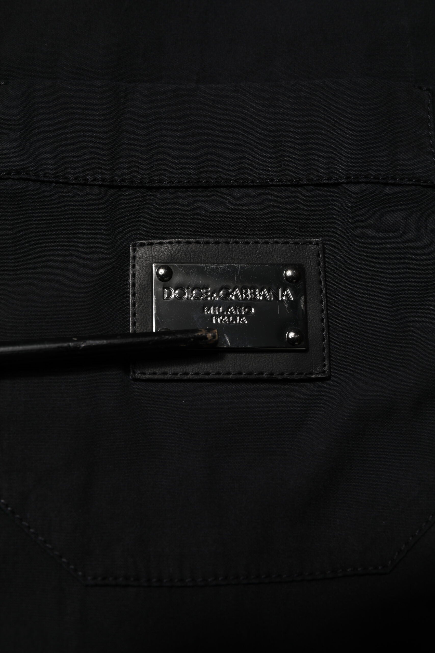 Black Cotton Short Sleeve Buttoned Casual Shirt