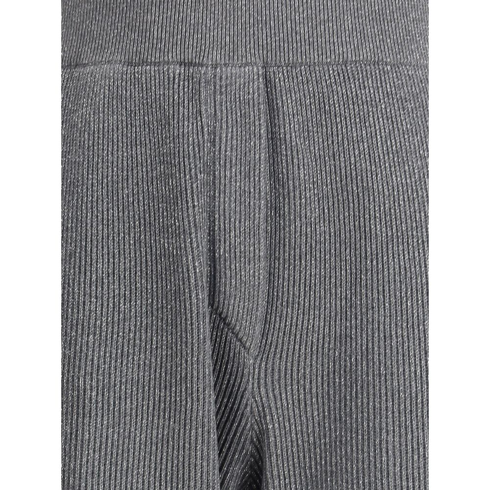 Gray Cotton Casual Pants
