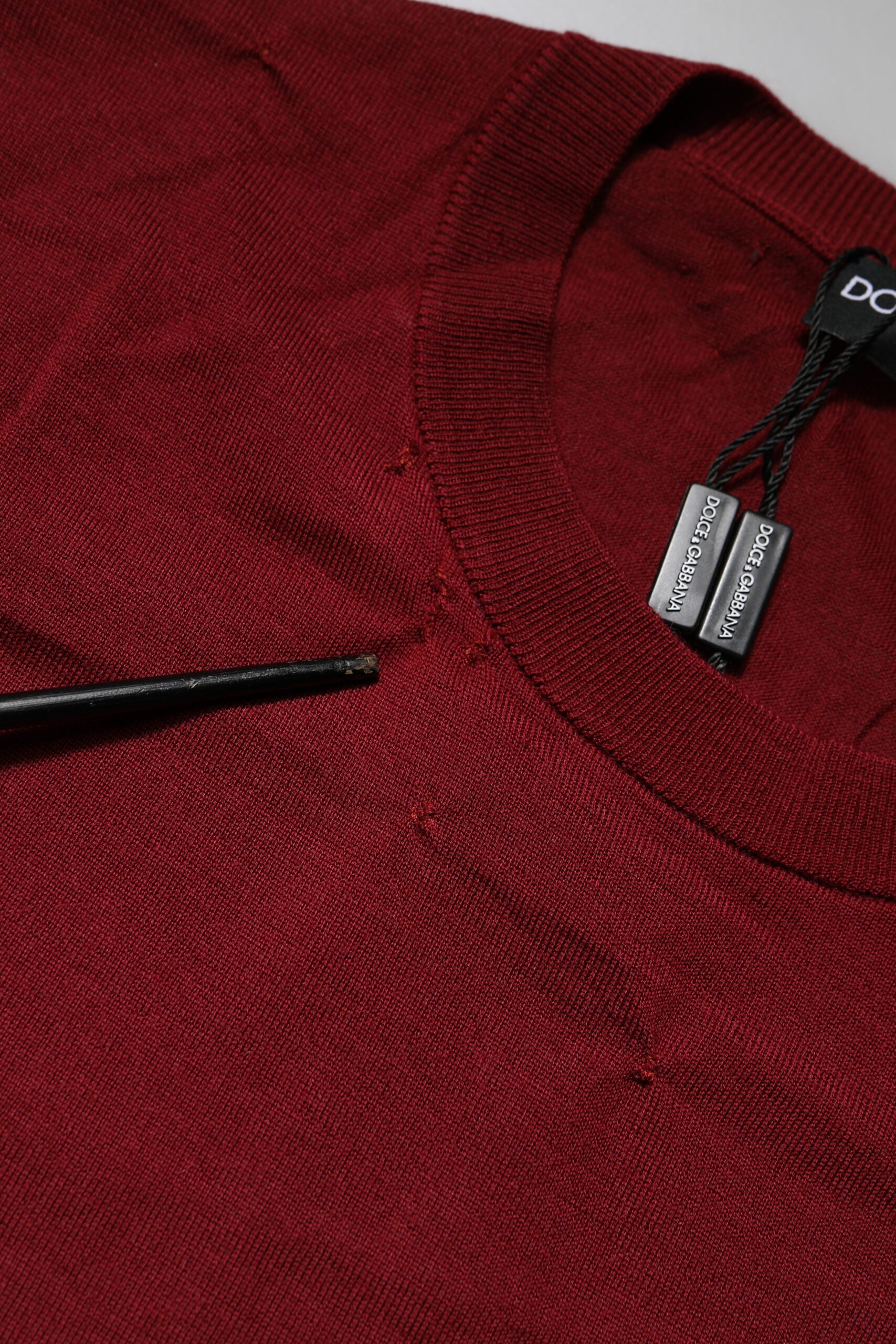 Maroon Cashmere Crew Neck Sweatshirt Sweater