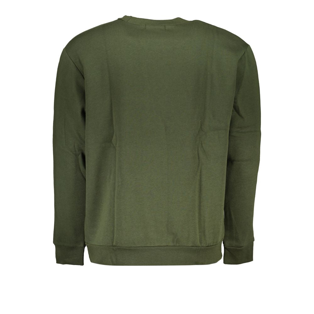 Green Cotton Men Sweater
