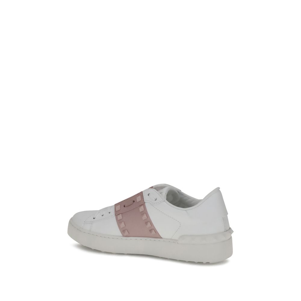 White Calf Leather Bos Taurus Low Top Sneakers