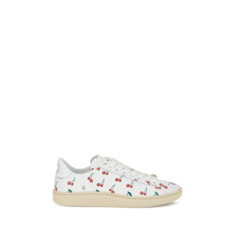 White Calf Leather Bos Taurus Low Top Sneakers