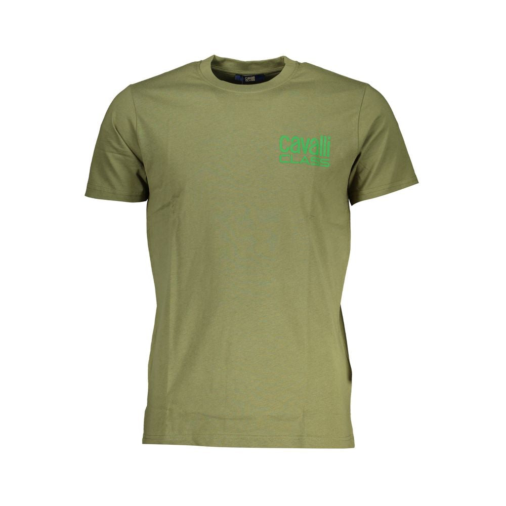 Green Cotton Men T-Shirt