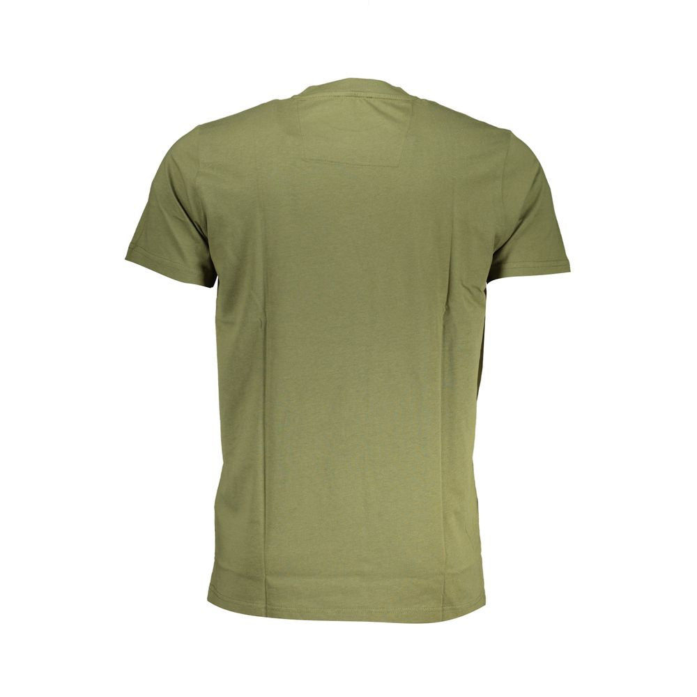 Green Cotton Men T-Shirt