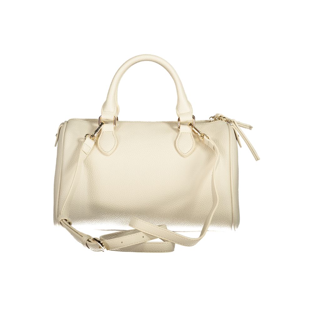 Beige Polyurethane Womens Bag