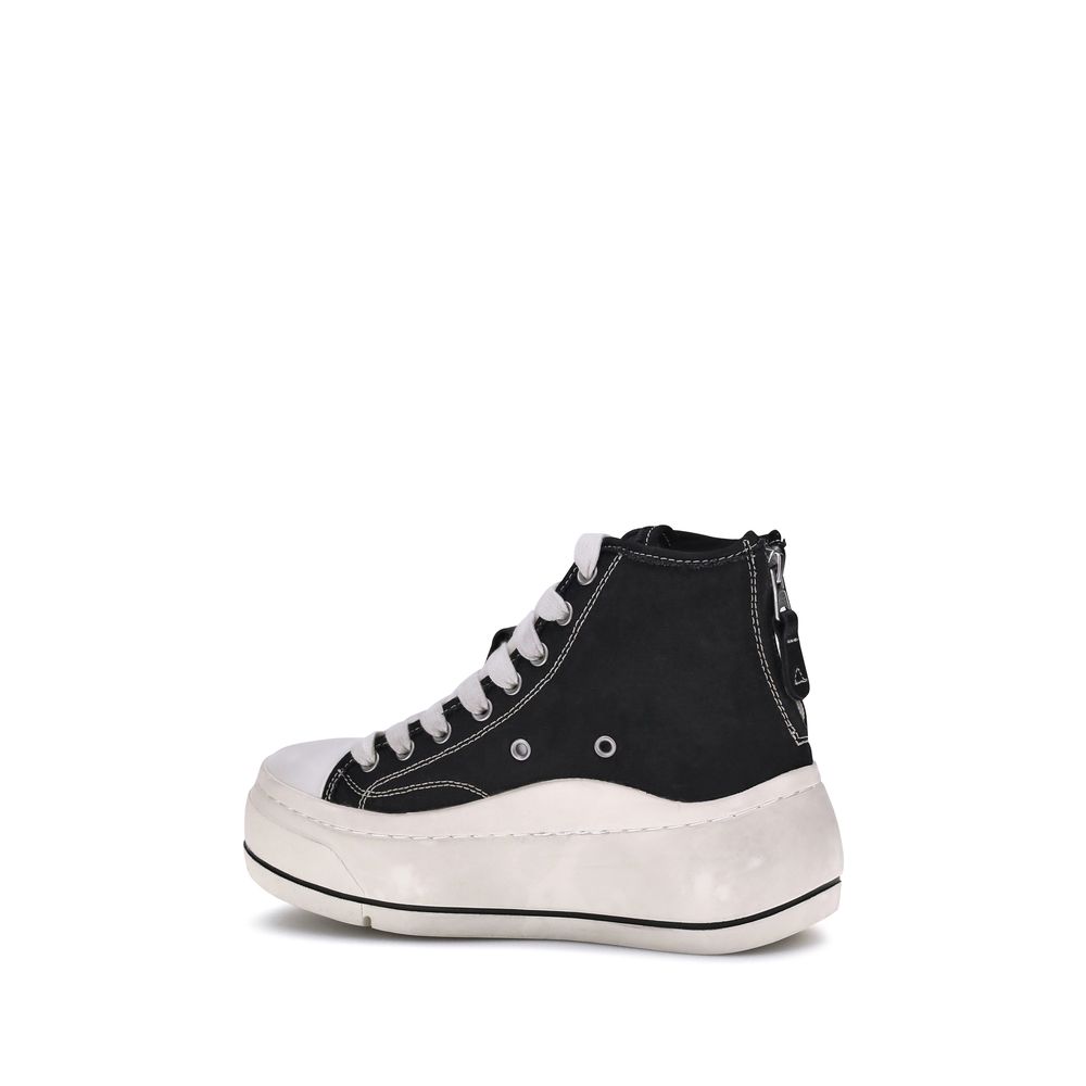 Black Polyethylene High Top Sneakers