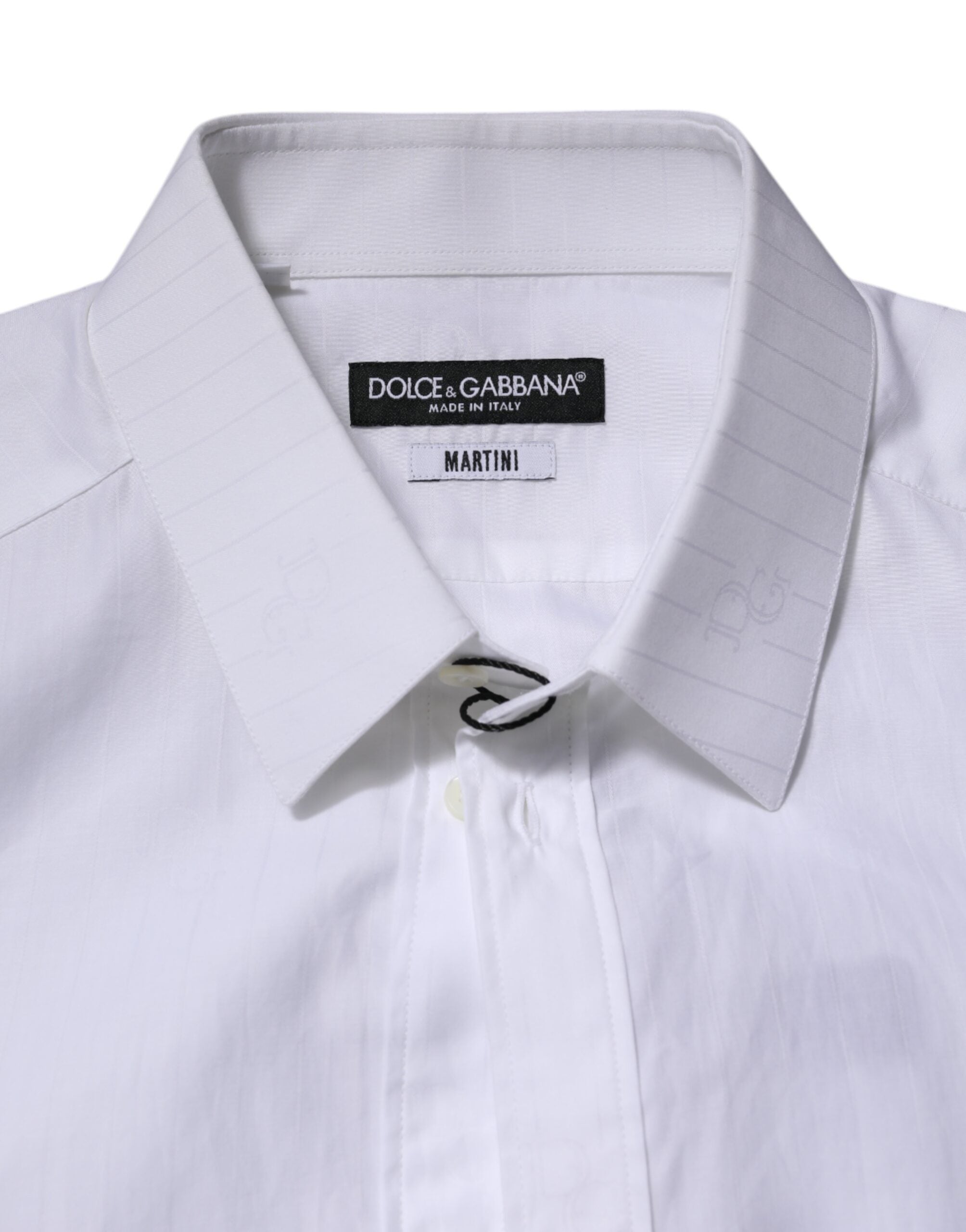 White Cotton MARTINI Long Sleeve Formal Shirt
