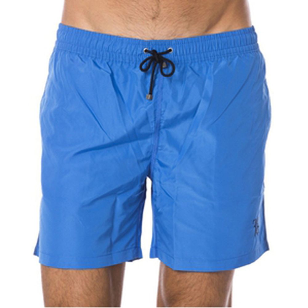 Blue Polyester Men's Swimwear Boxer