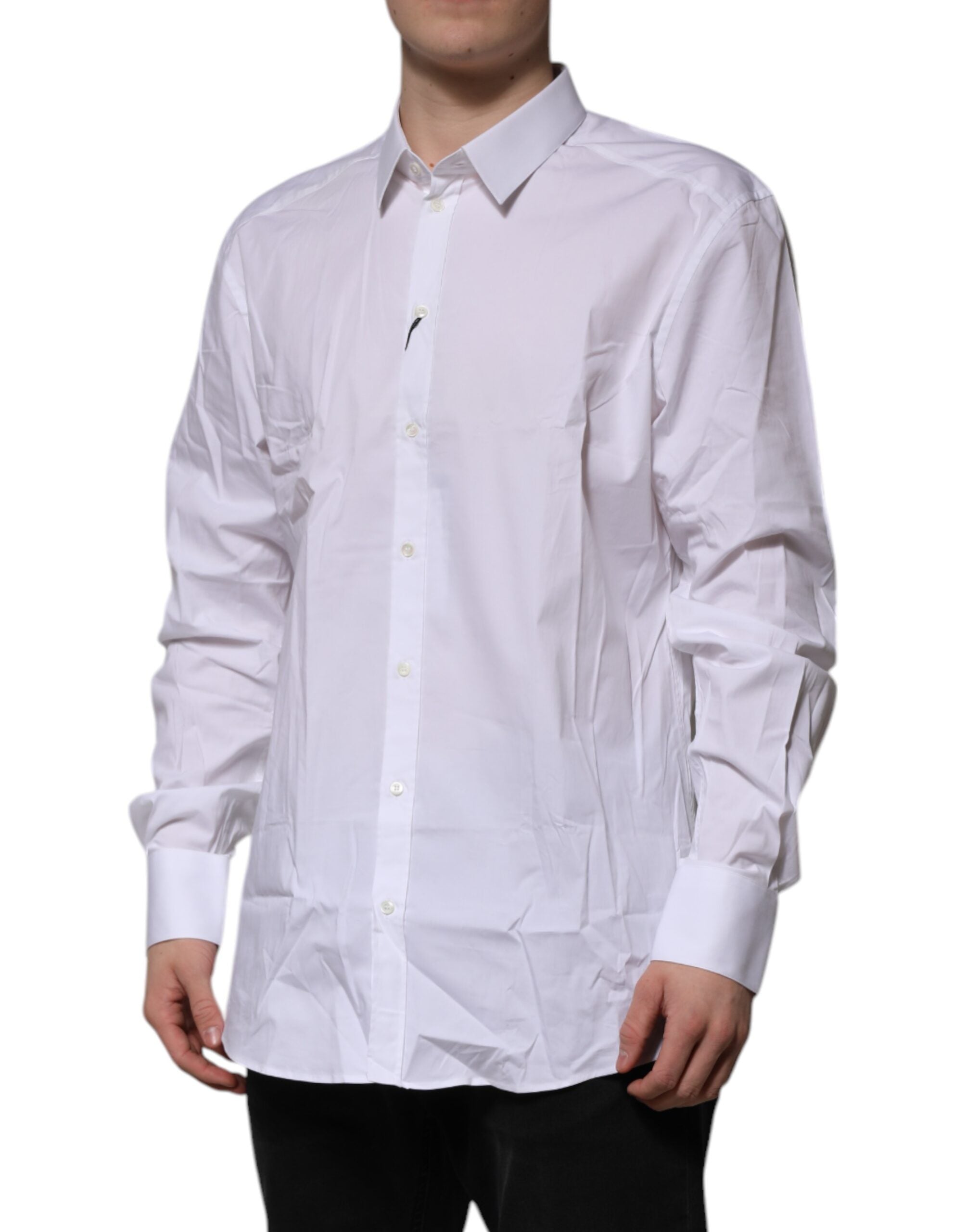 White GOLD Long Sleeve Dress Formal Shirt