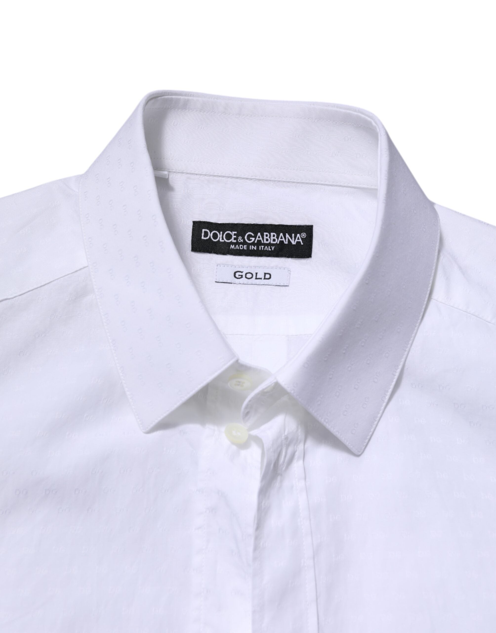 White GOLD Long Sleeve Dress Men Formal Shirt