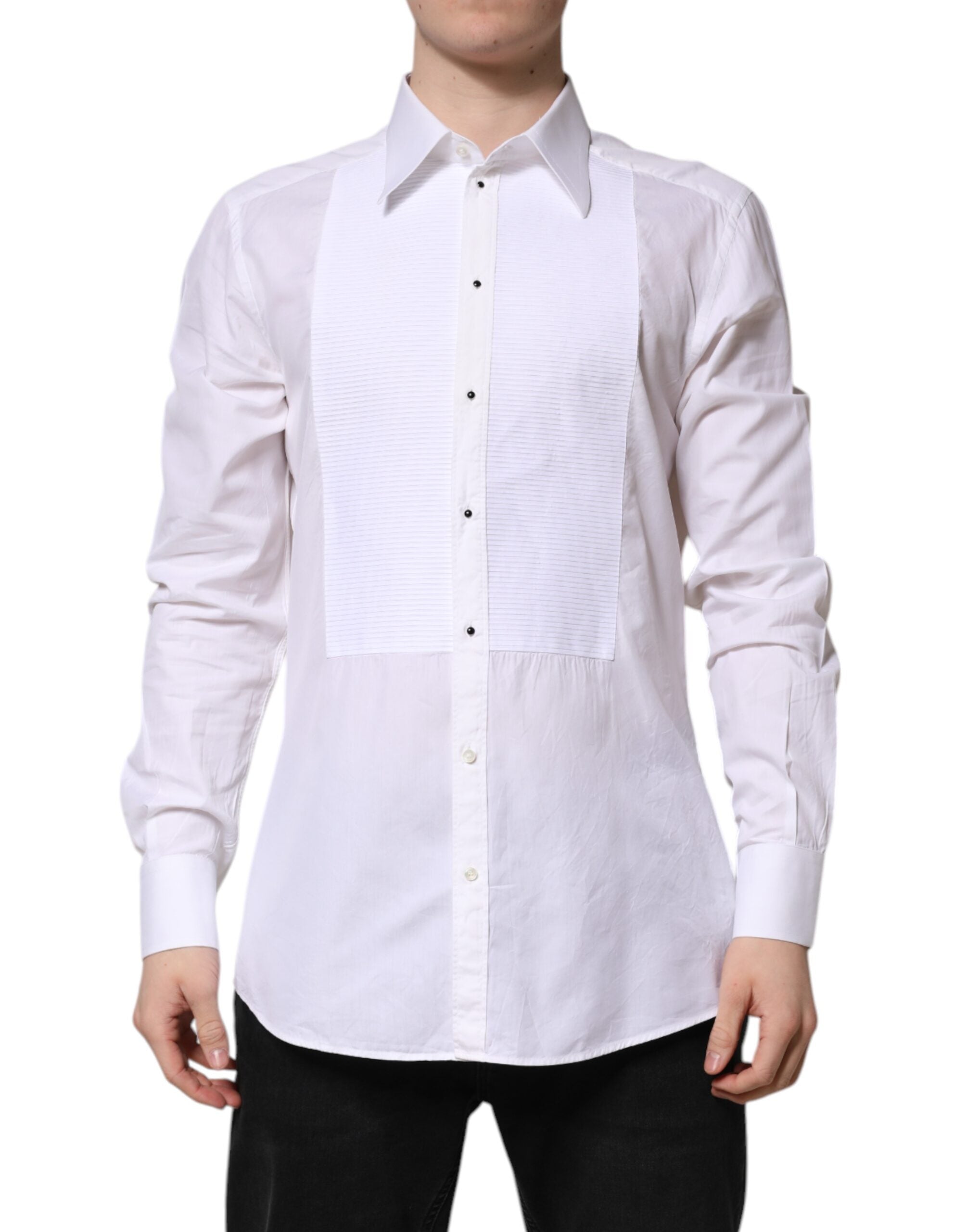 White GOLD Cotton Long Sleeves Formal Shirt