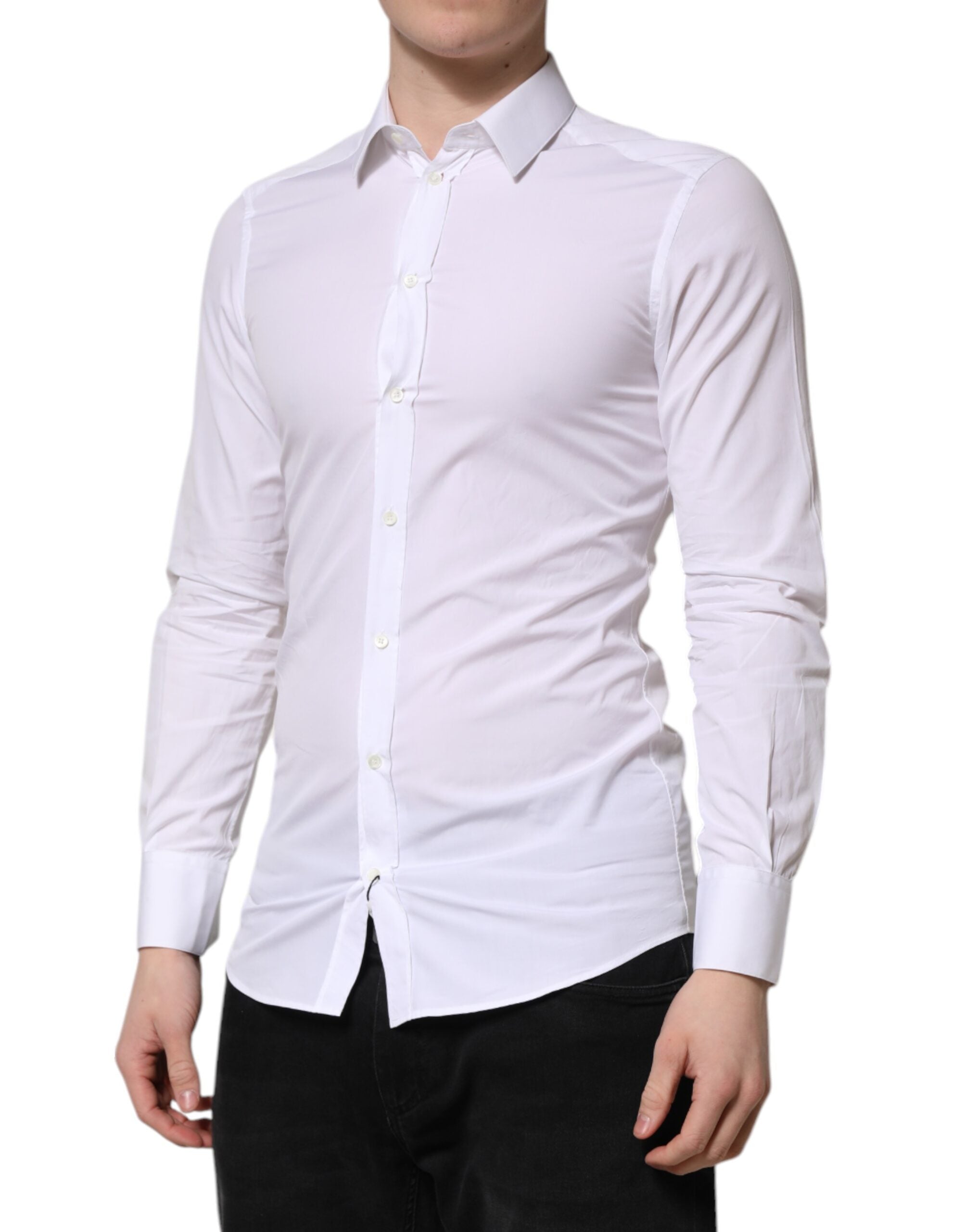 White GOLD Cotton Long Sleeve Men Formal Shirt