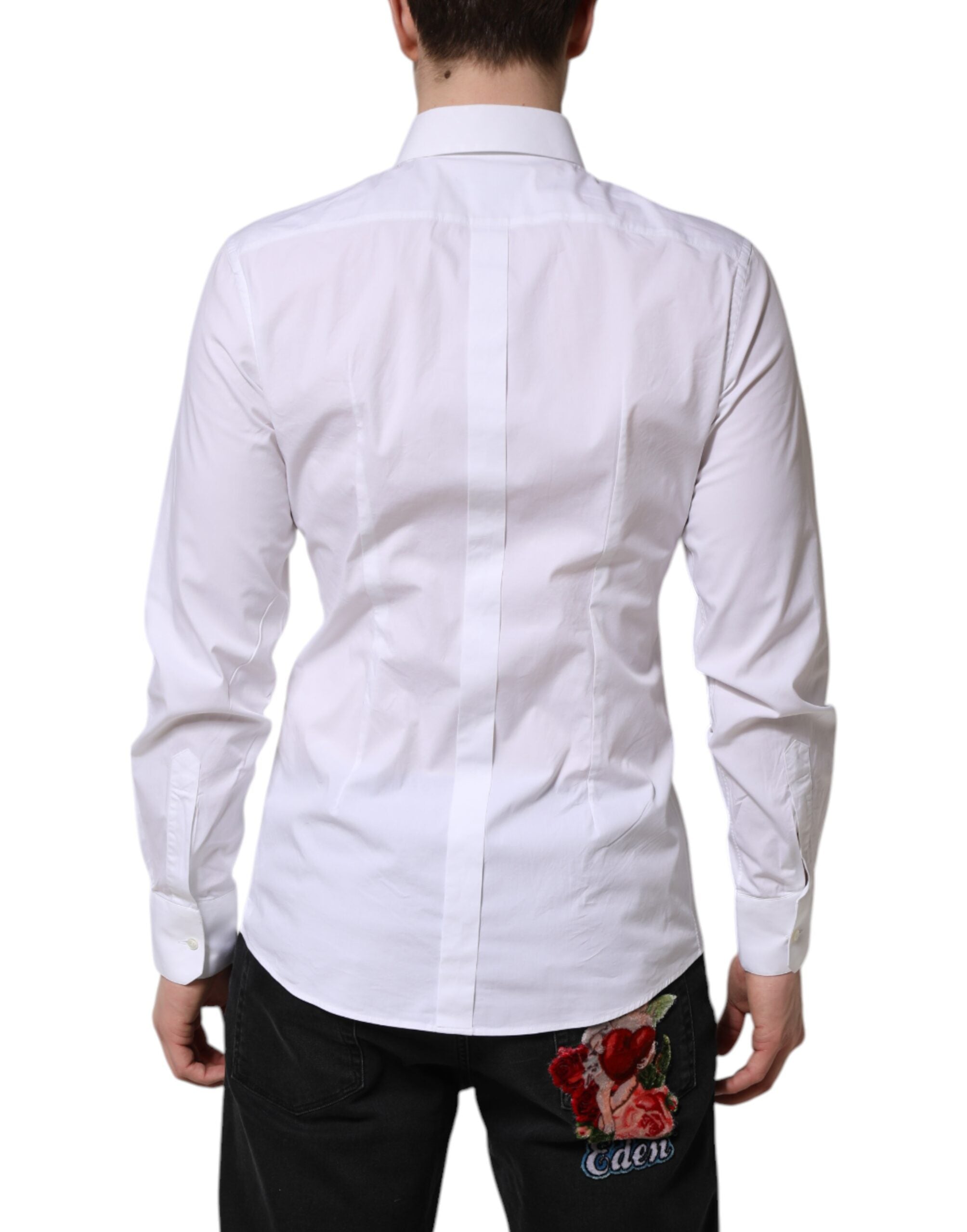 White GOLD Cotton Men Dress Formal Shirt