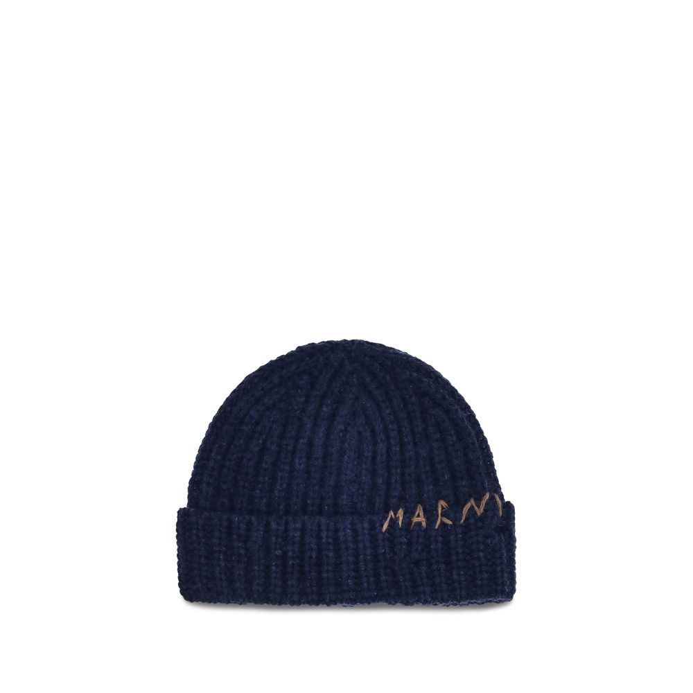 Blue Wool Beanie