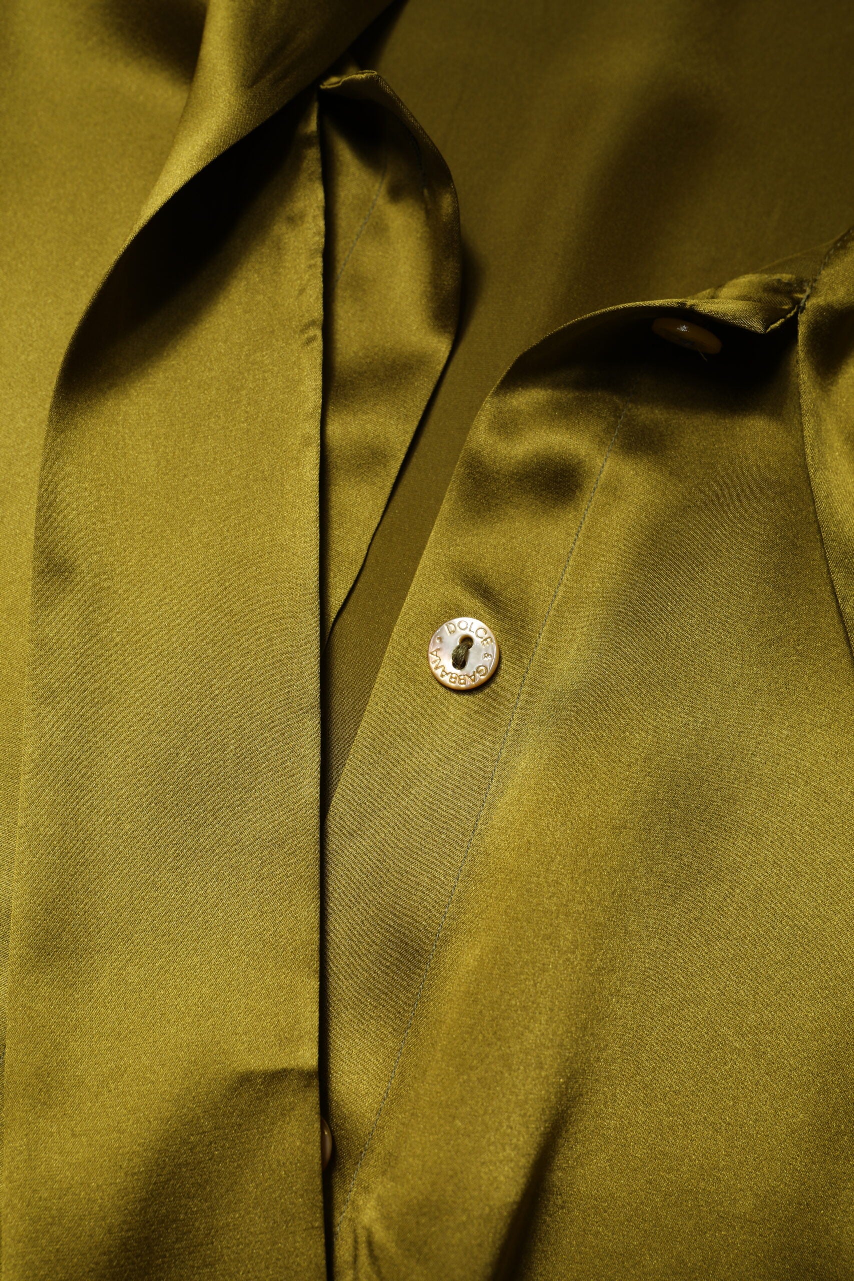 Green Ascot Collar Long Sleeves Blouse Top