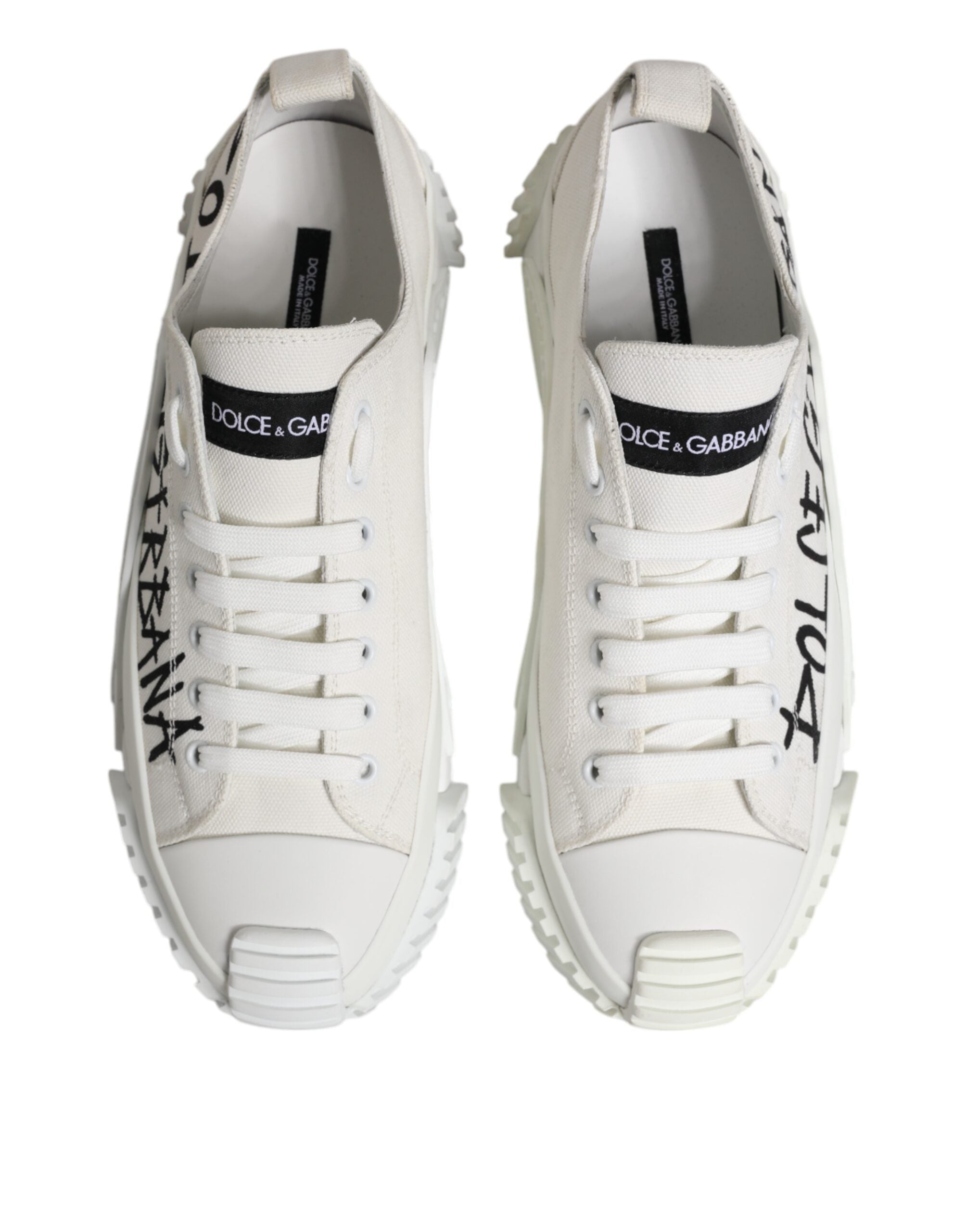 White Cotton NS1 Low Top Sneakers Shoes