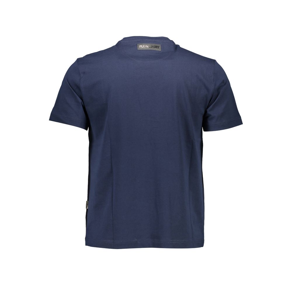 Blue Cotton Men T-Shirt