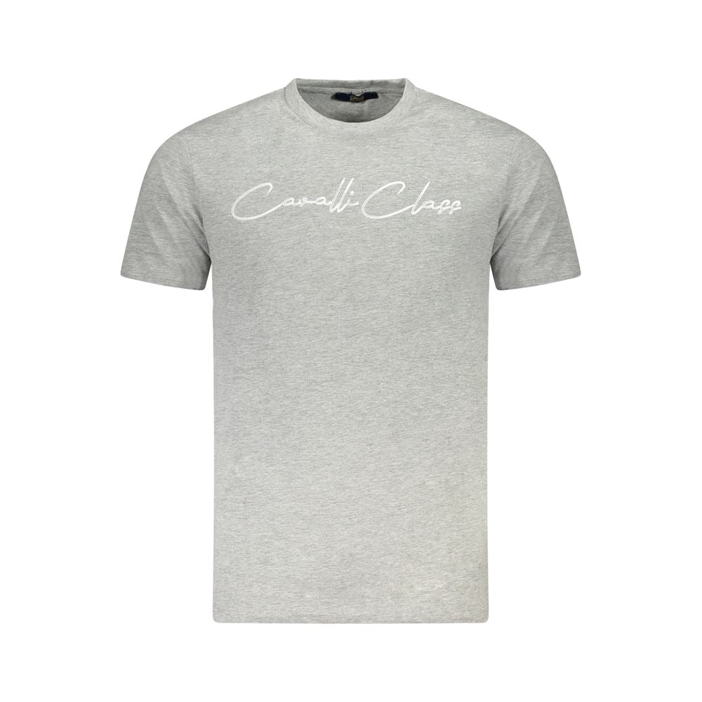 Gray Cotton Men T-Shirt