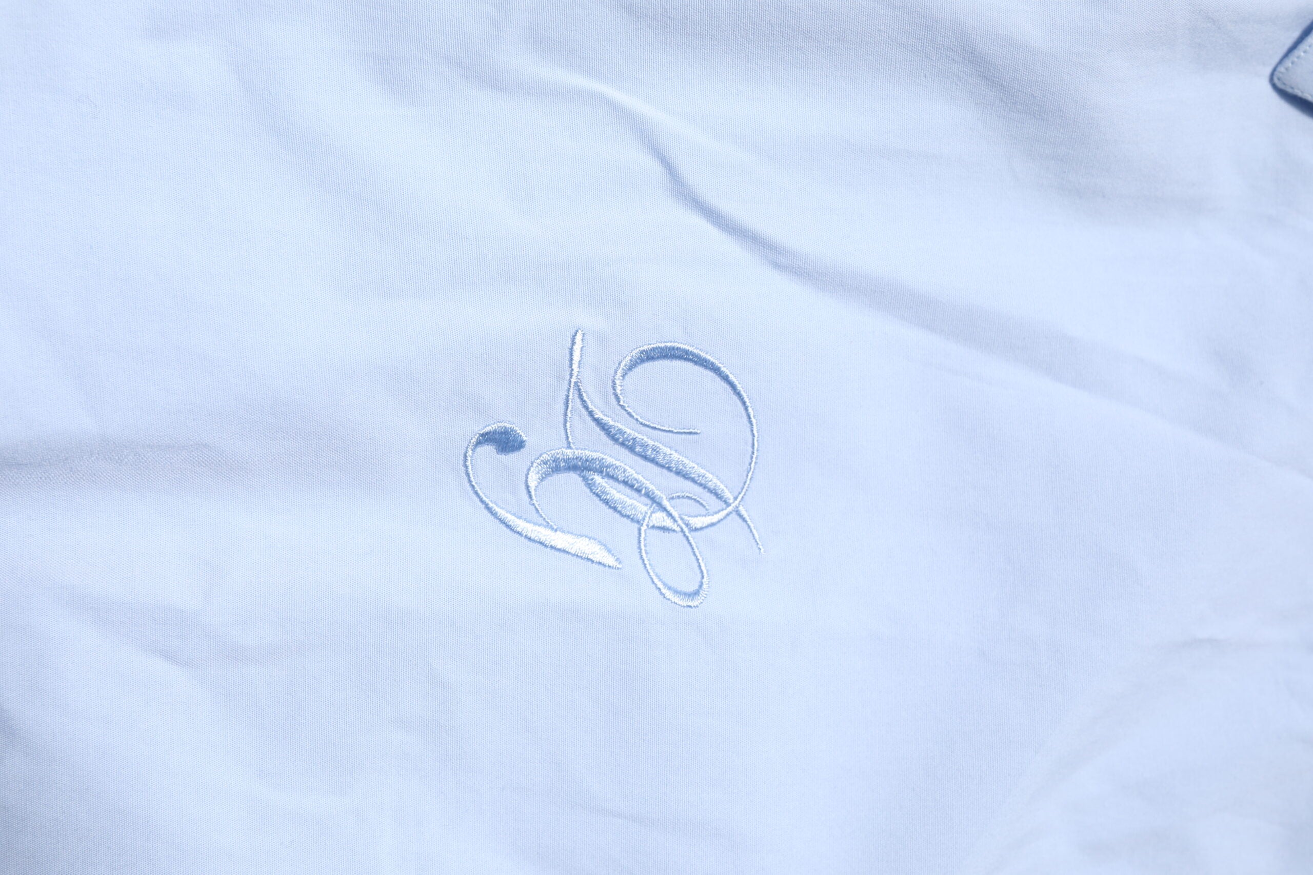 Sky Blue Cotton GOLD Long Sleeves Dress Shirt