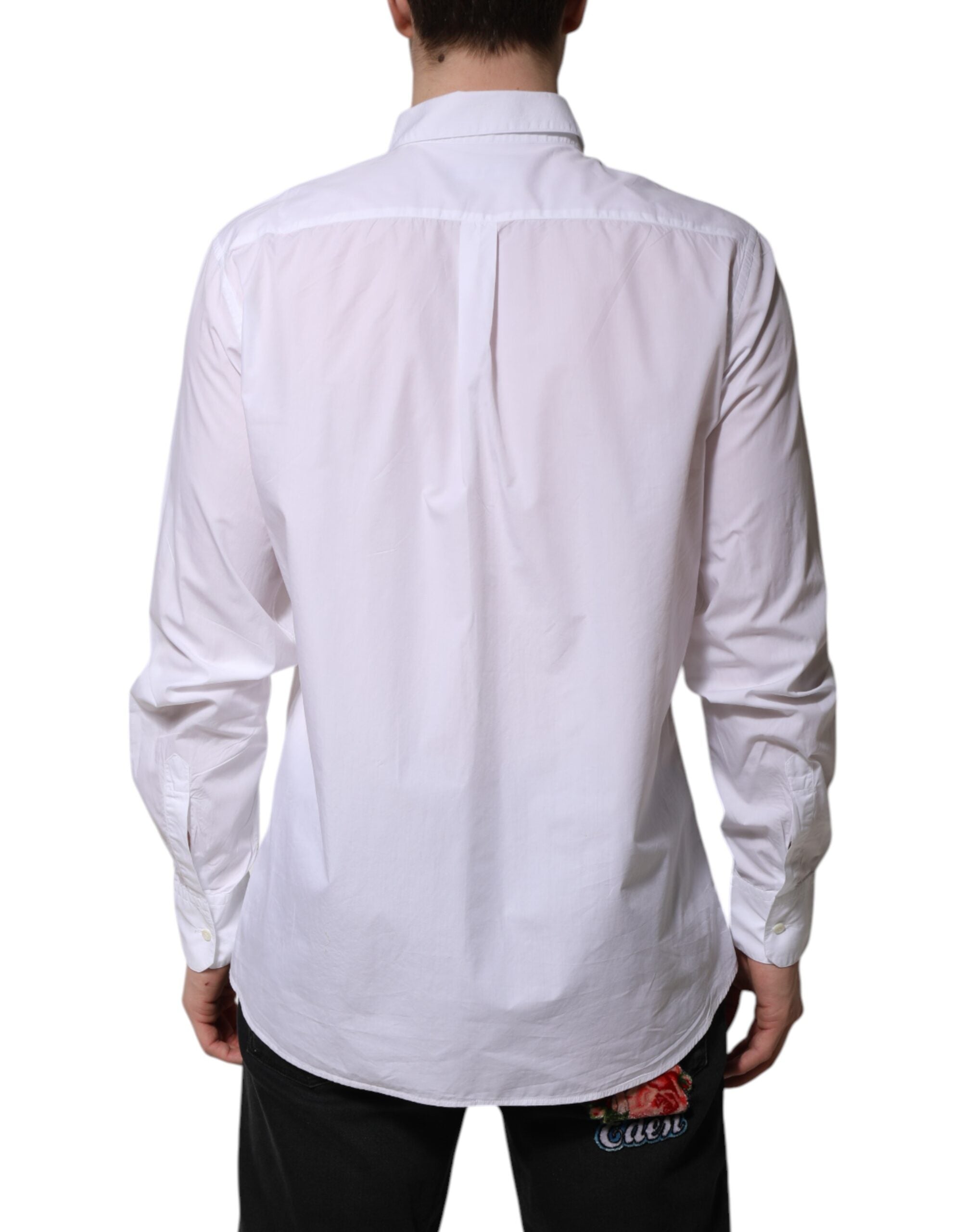 White Cotton Long Sleeves Dress Formal Shirt