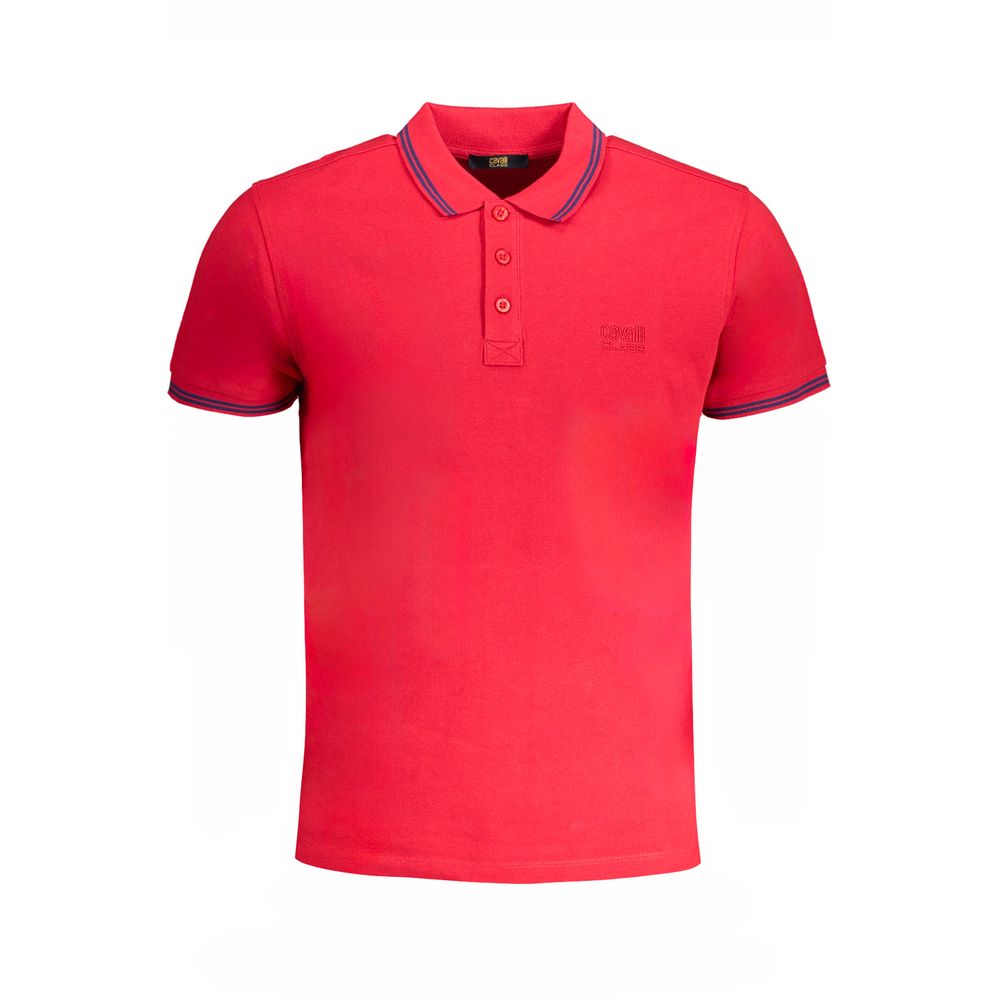 Red Cotton Men Polo Shirt