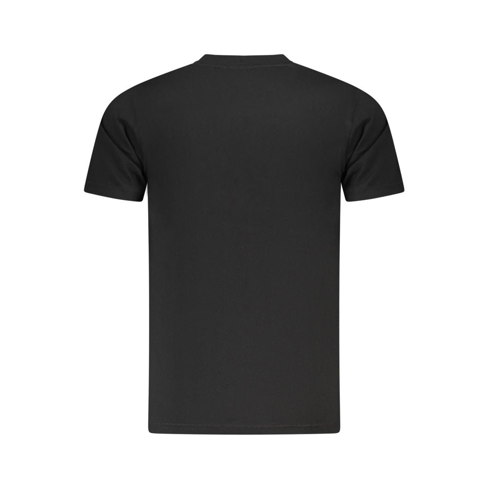 Black Cotton Men T-Shirt