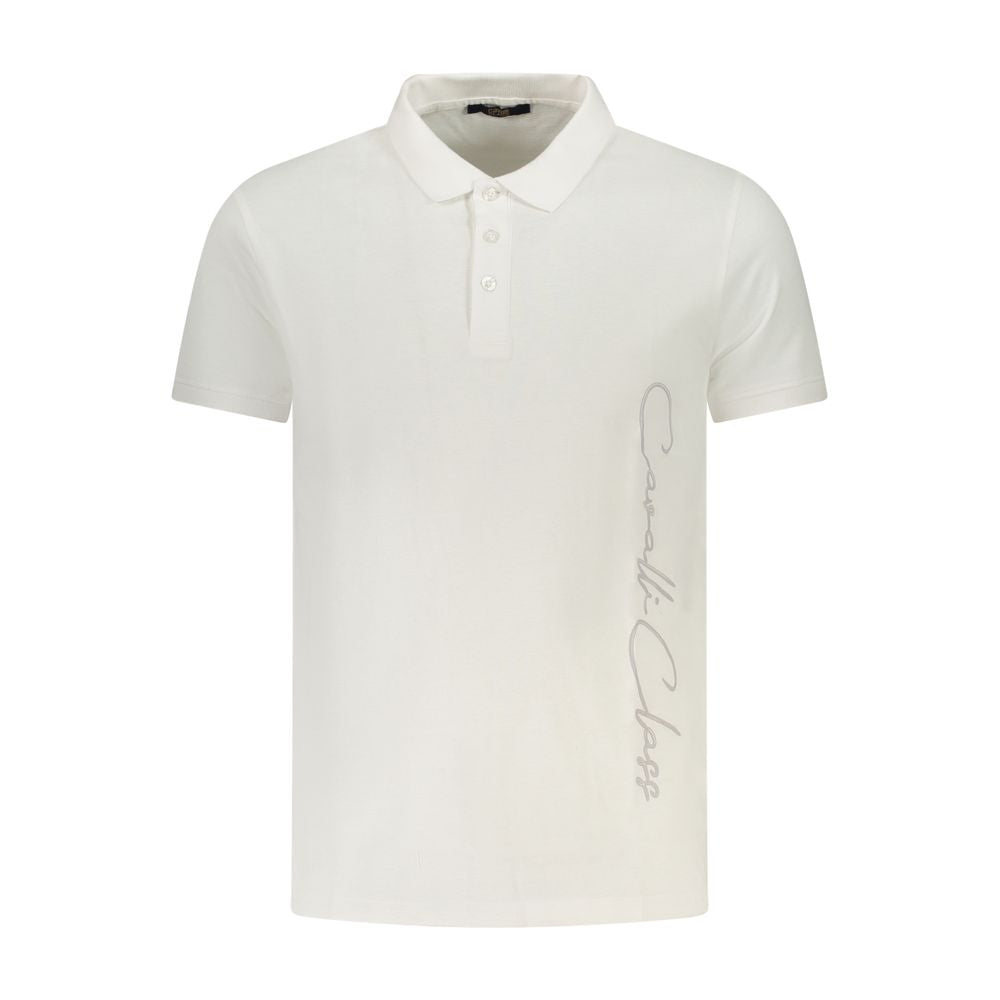 White Cotton Men Polo Shirt