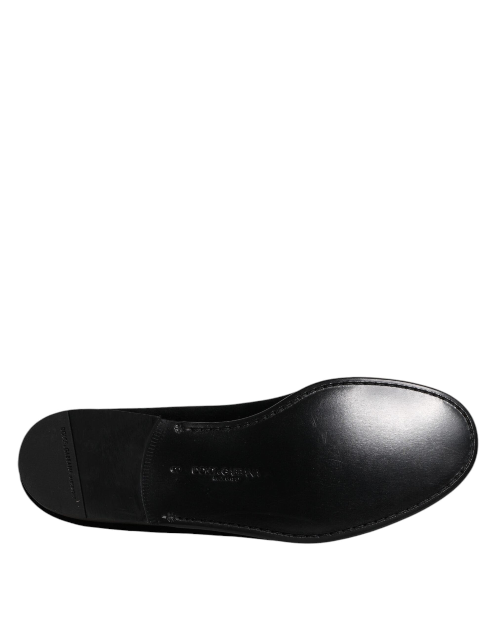 Black Velvet Slip On Loafers Formal Shoes