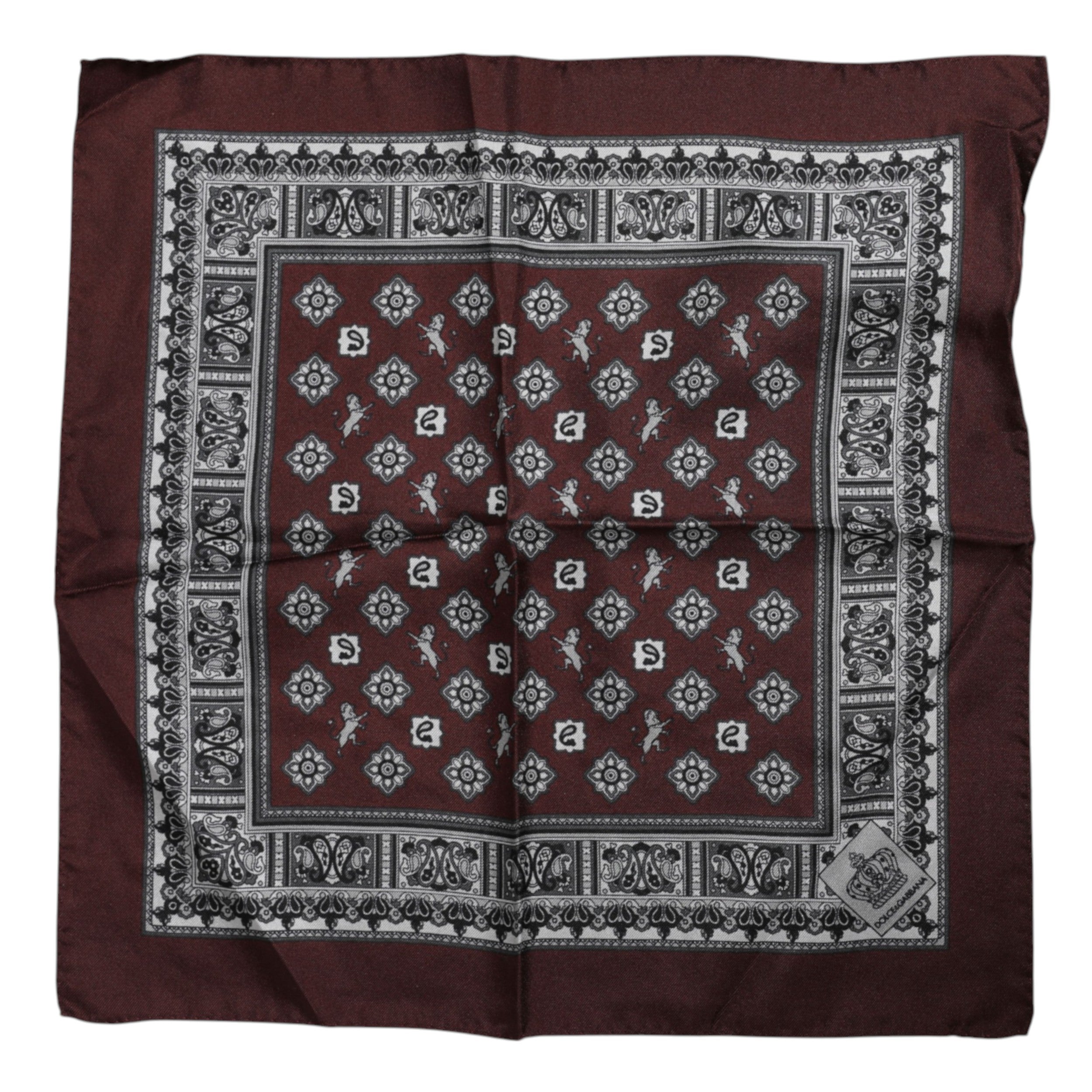 Bordeaux Bandana Silk Square Handkerchief Scarf
