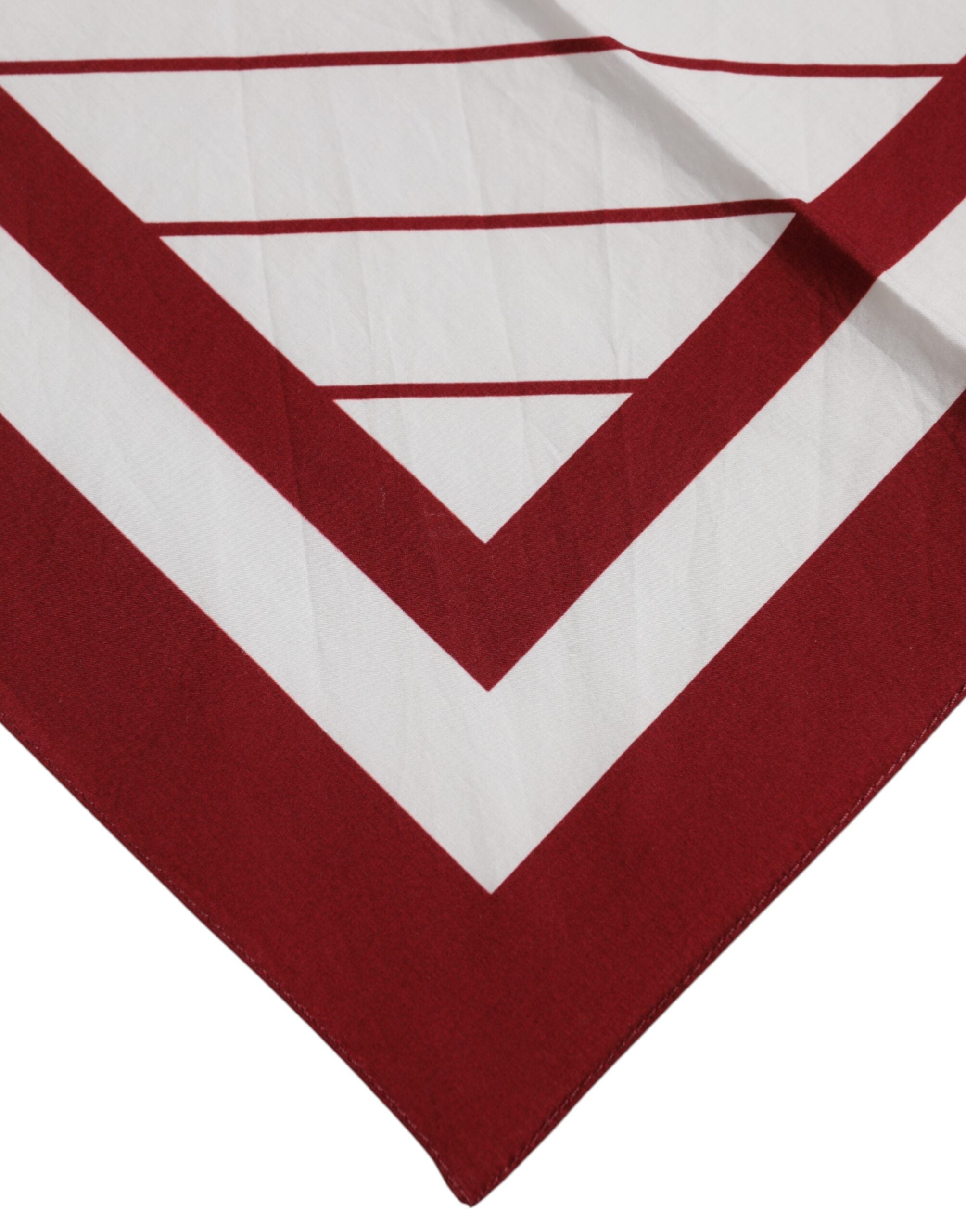 White Red DG Logo Square Men Foulard Scarf