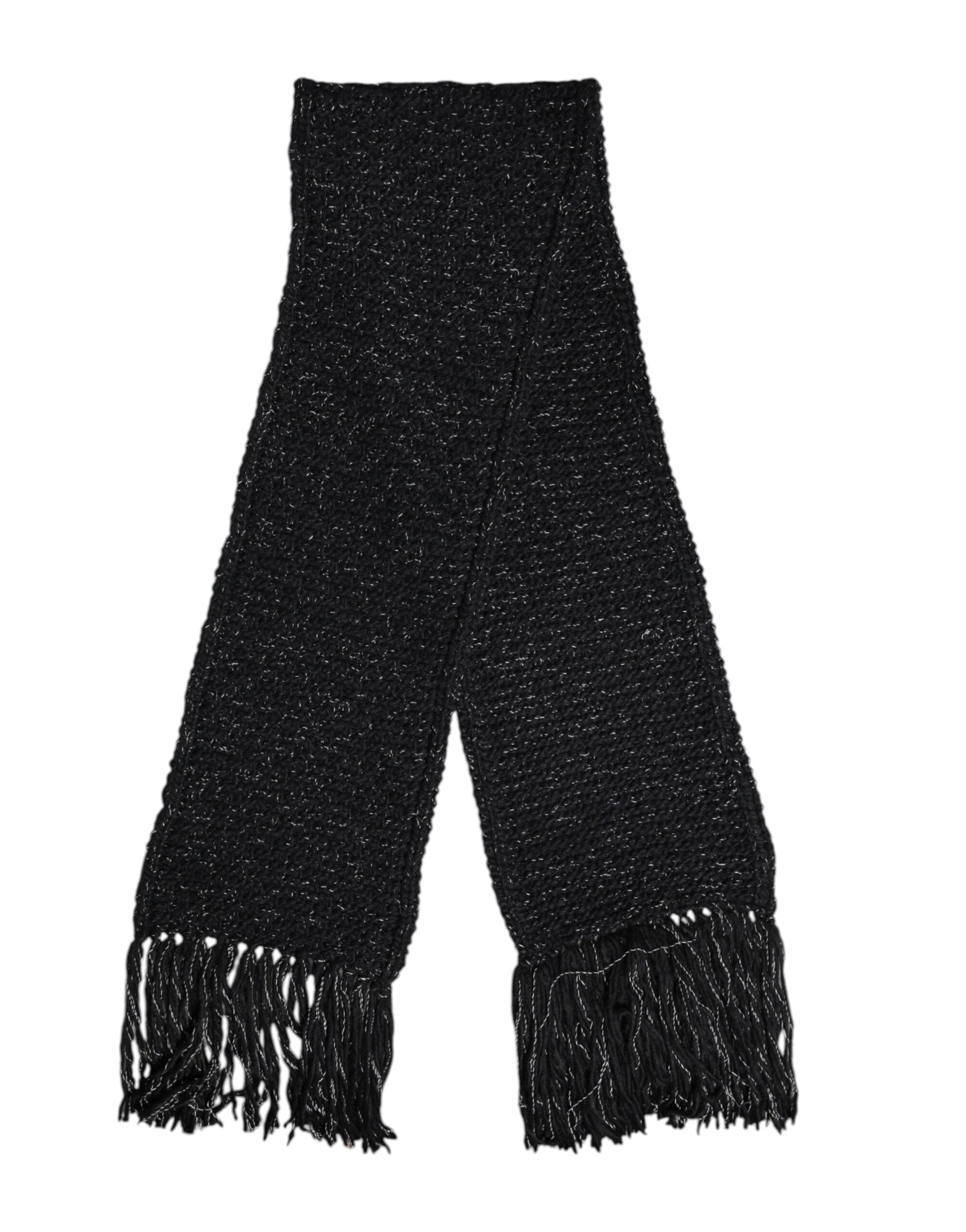 Black Cashmere Neck Warmer Wrap Shawl Scarf