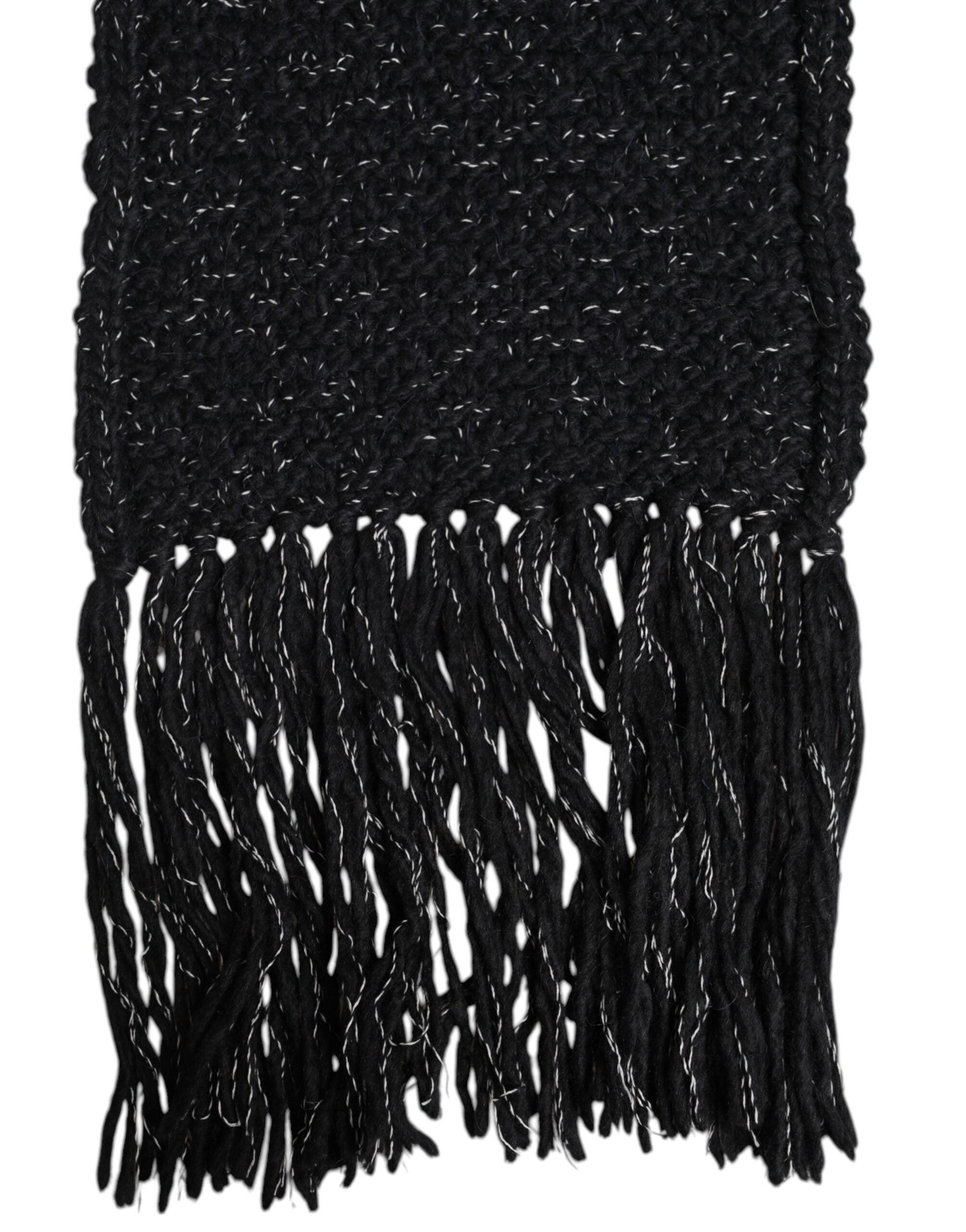 Black Cashmere Neck Warmer Wrap Shawl Scarf
