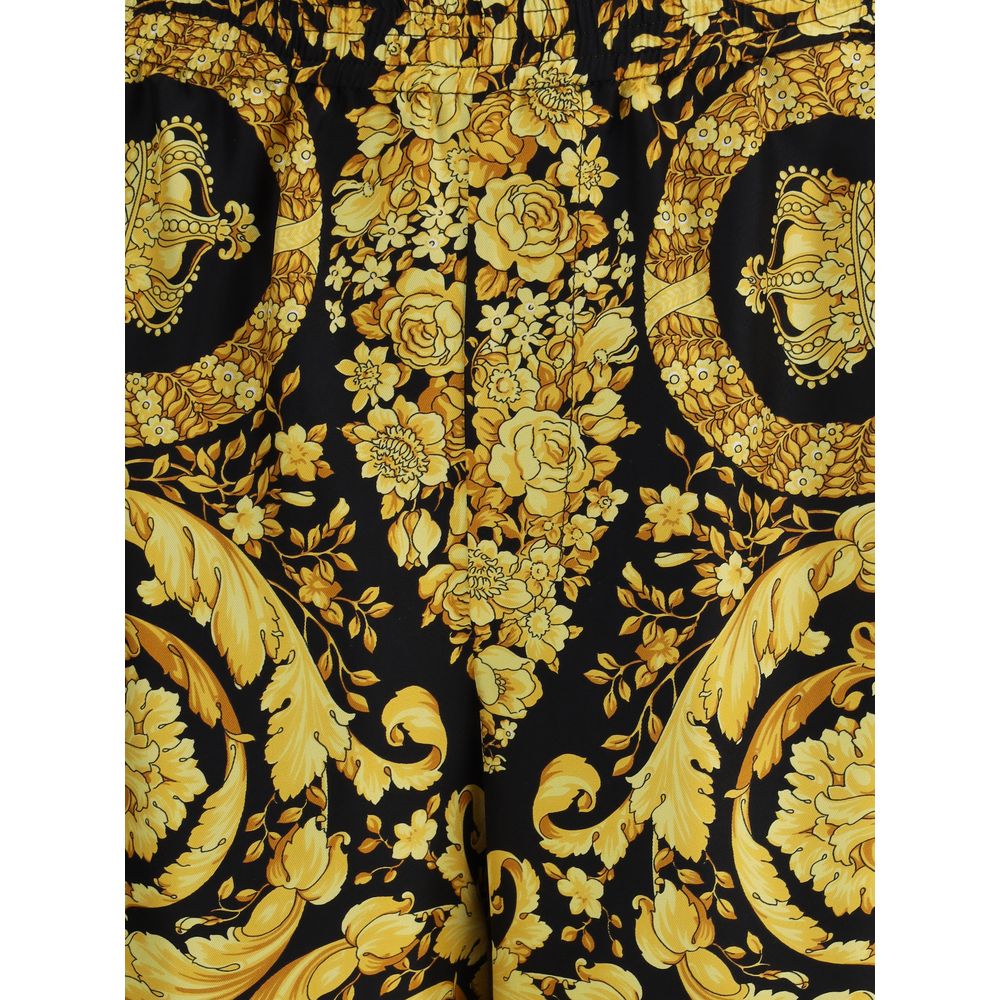 Multicolor Silk Bermuda Shorts