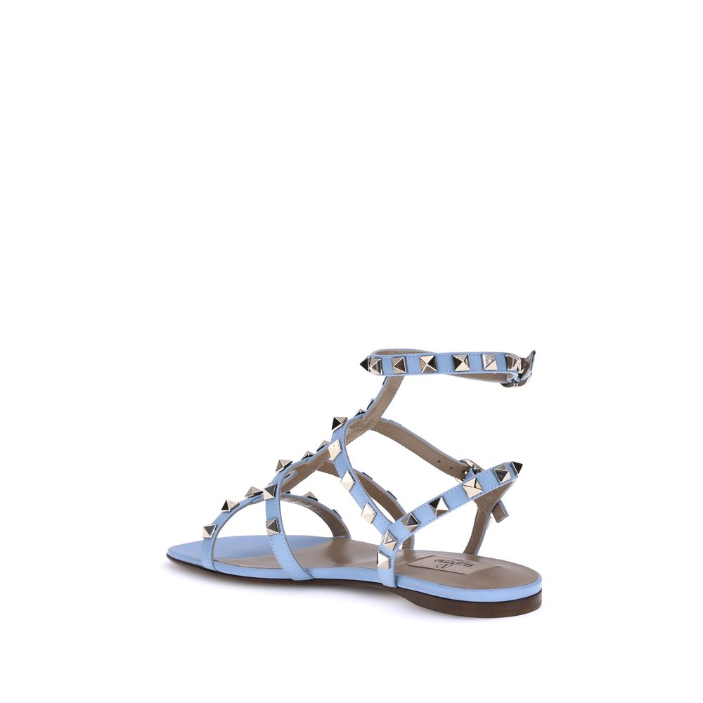 Light Blue Calf Leather Bos Taurus Sandals