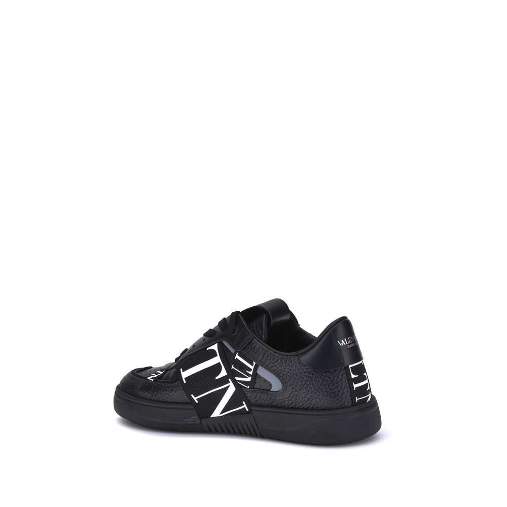 Black Rubber Low Top Sneakers