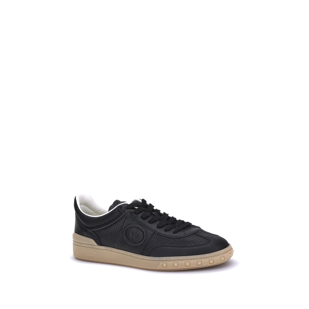 Black Rubber Low Top Sneakers