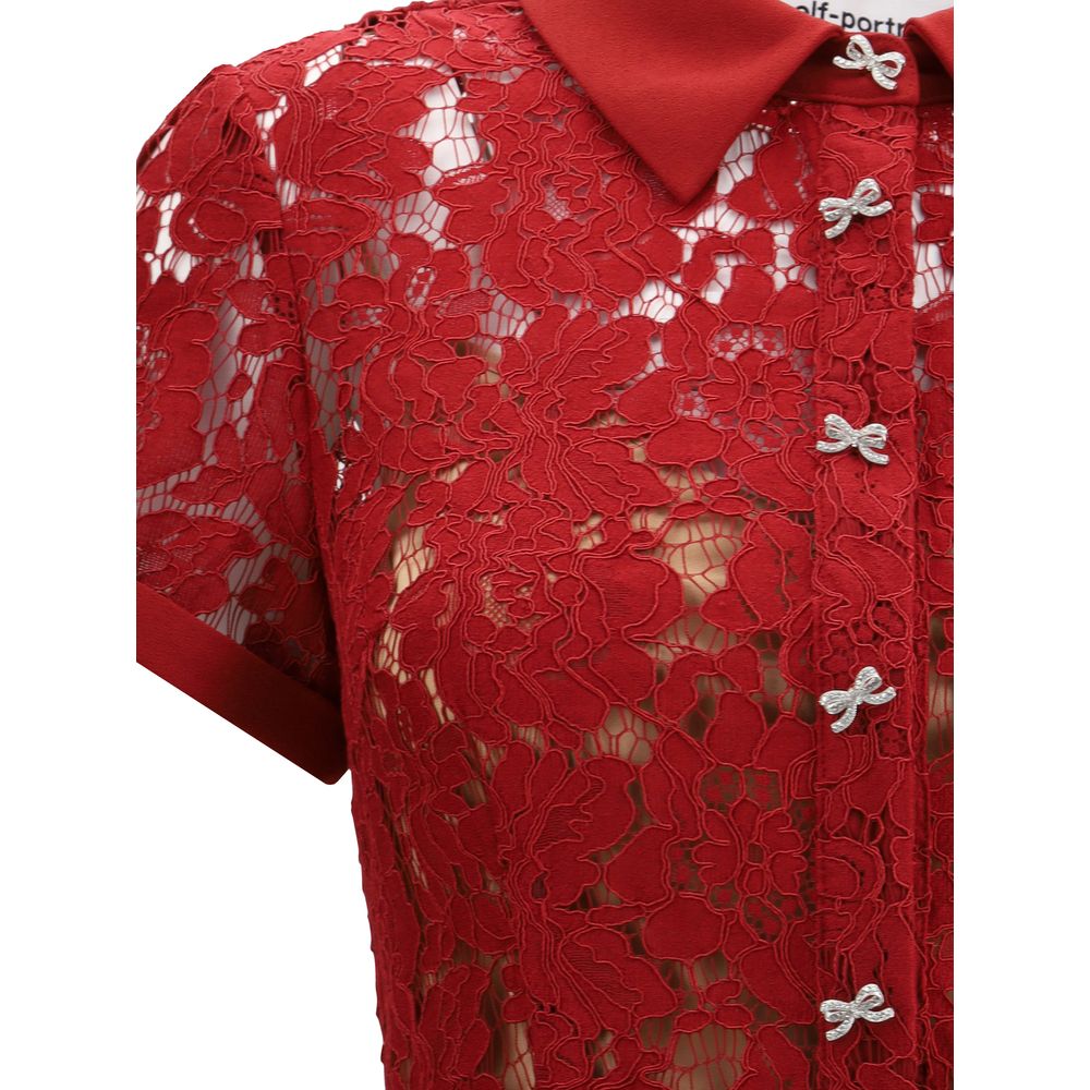 Red Cotton Casual Dress