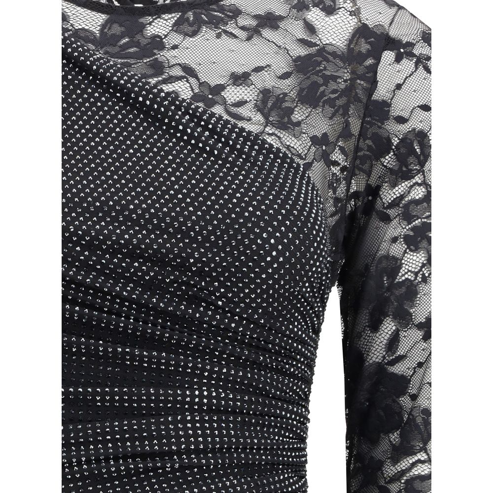 Black Polyester Casual Dress