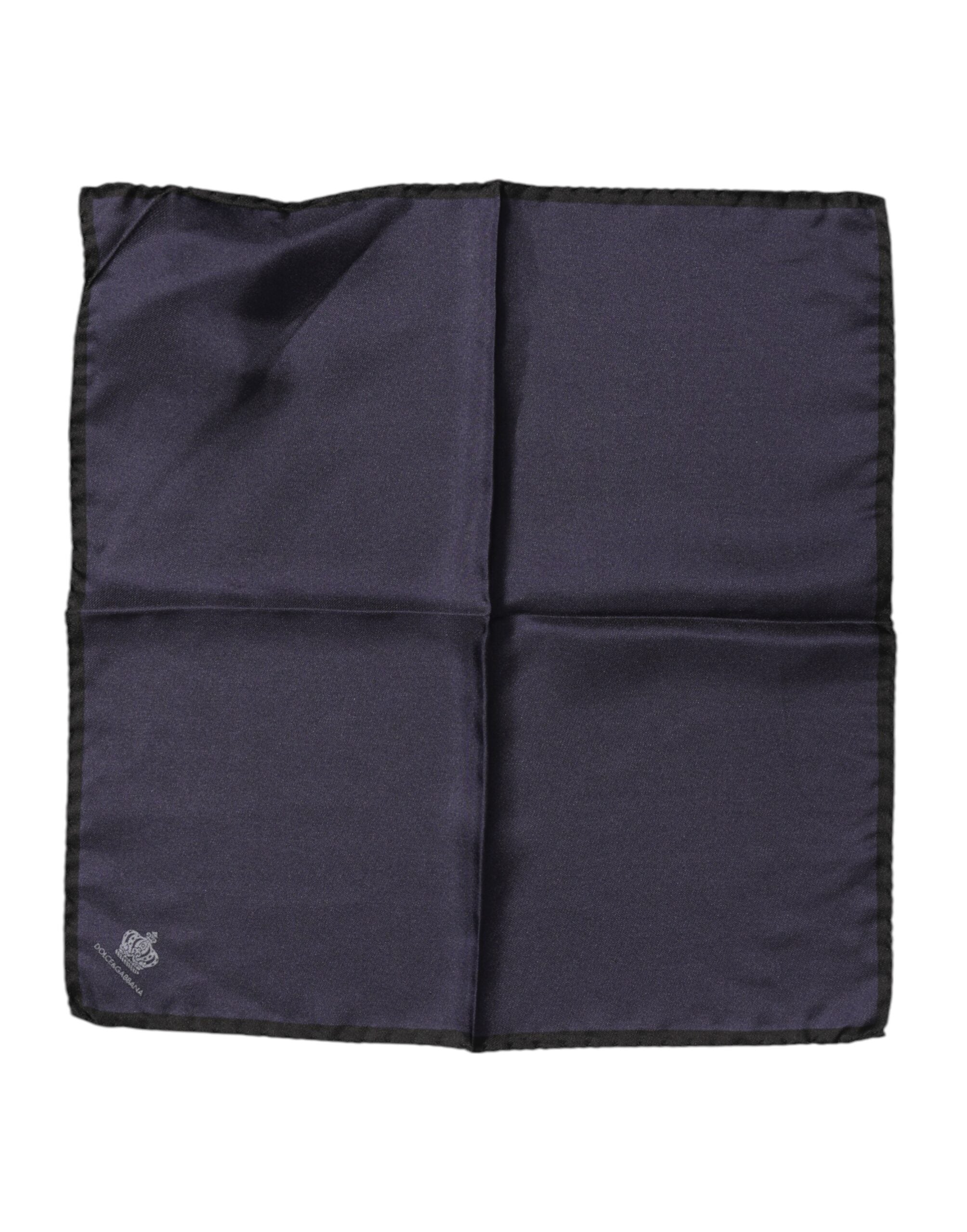 Blue DG Crown Silk Square Men Foulard Scarf