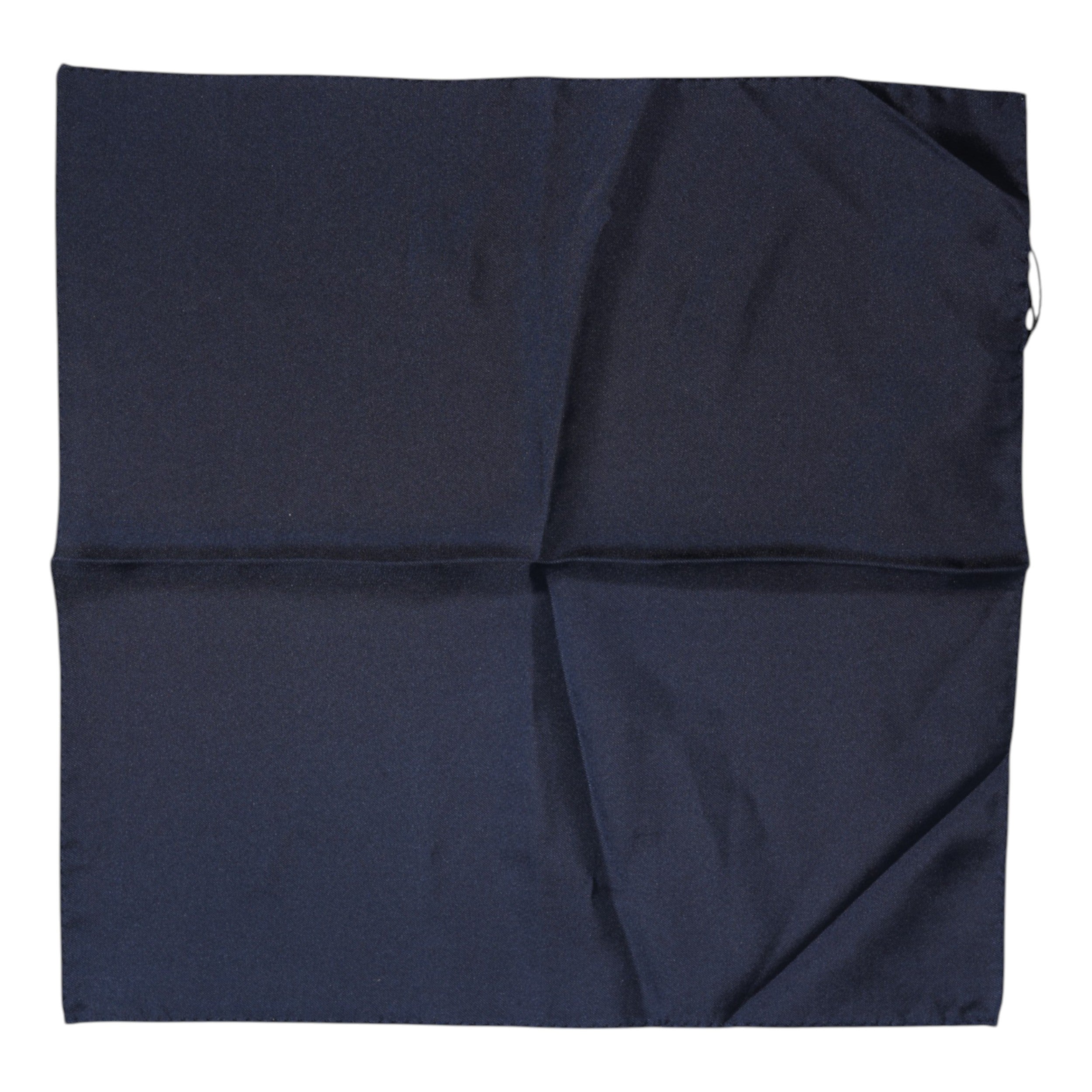 Dark Blue Silk Square Men Foulard Scarf