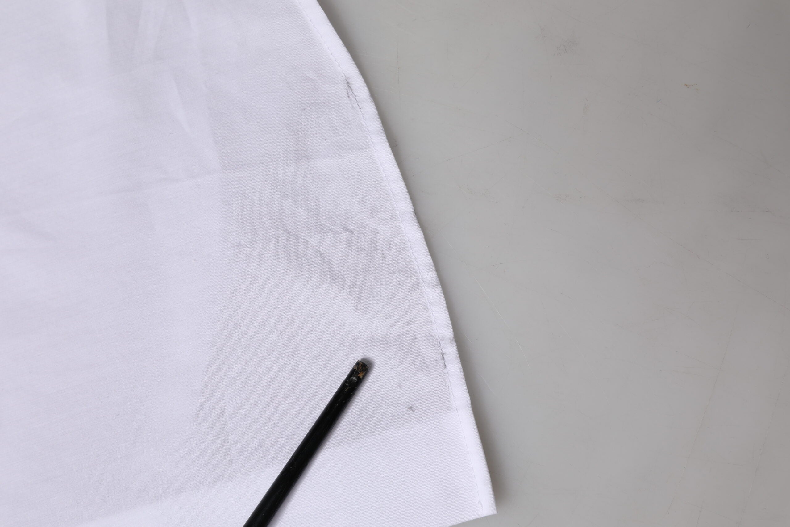 White Cotton Collared Short Sleeves Top