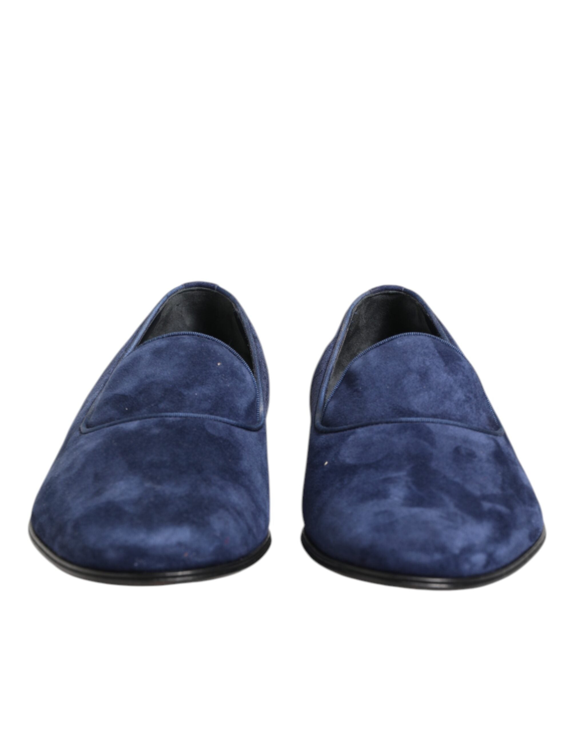Blue Velvet DG Logo Loafers Formal Shoes
