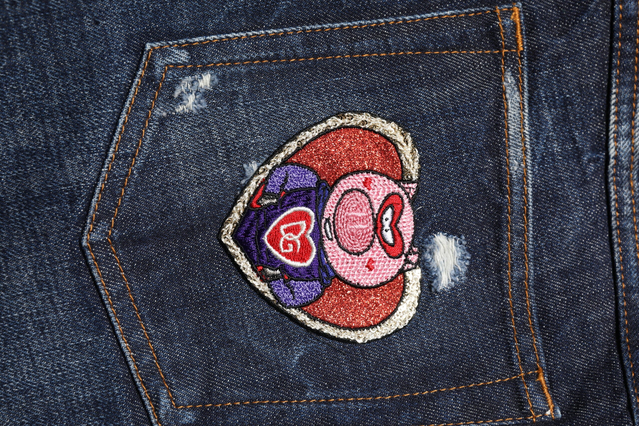 Dark Blue Tattered Skinny Denim Jeans