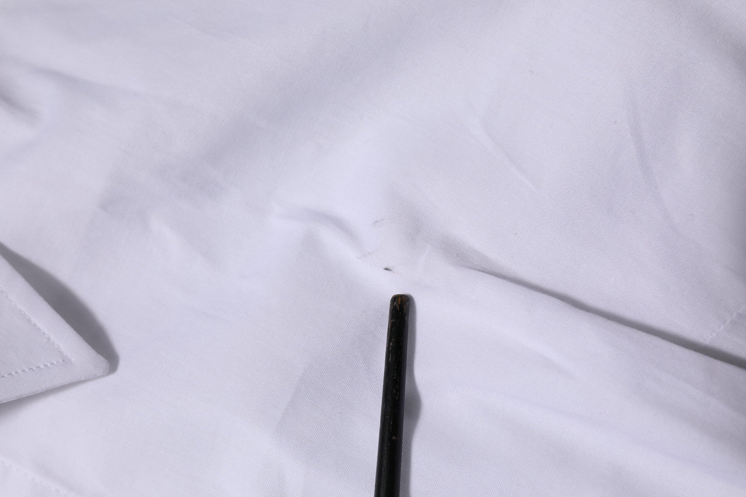 White Cotton Collared Long Sleeves Top Shirt