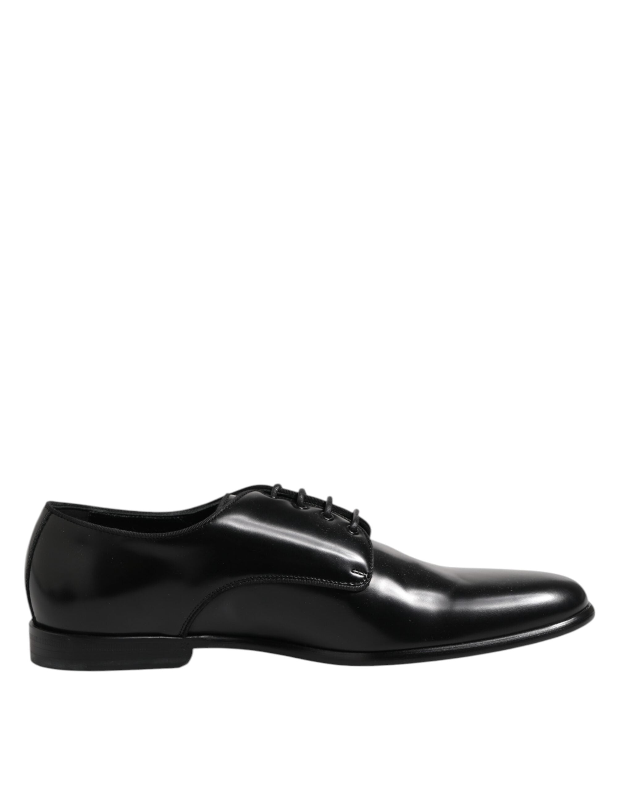 Black Leather Lace Up Derby Men Dress Shoes
