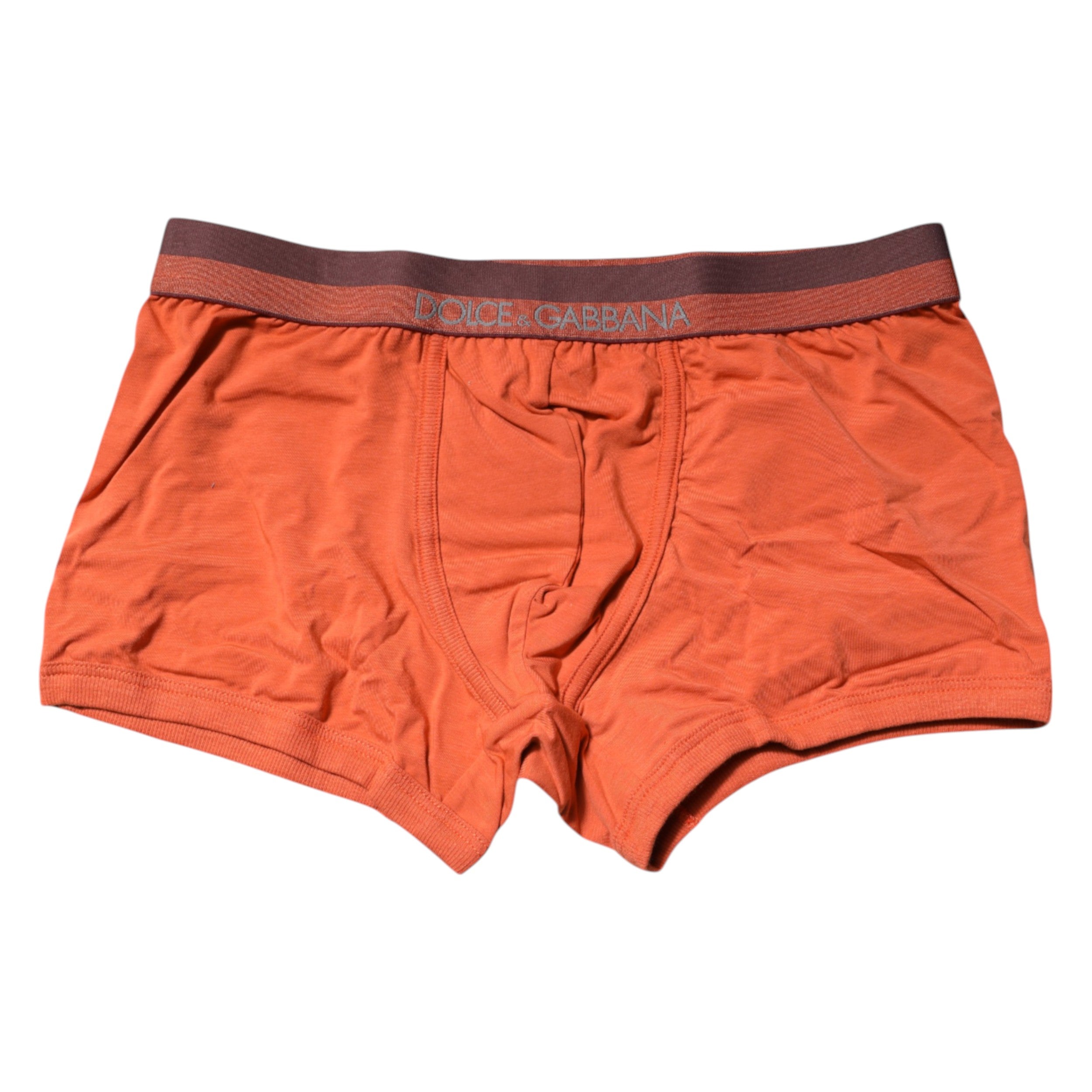Orange Cotton Regular Boxer Brief Underwear